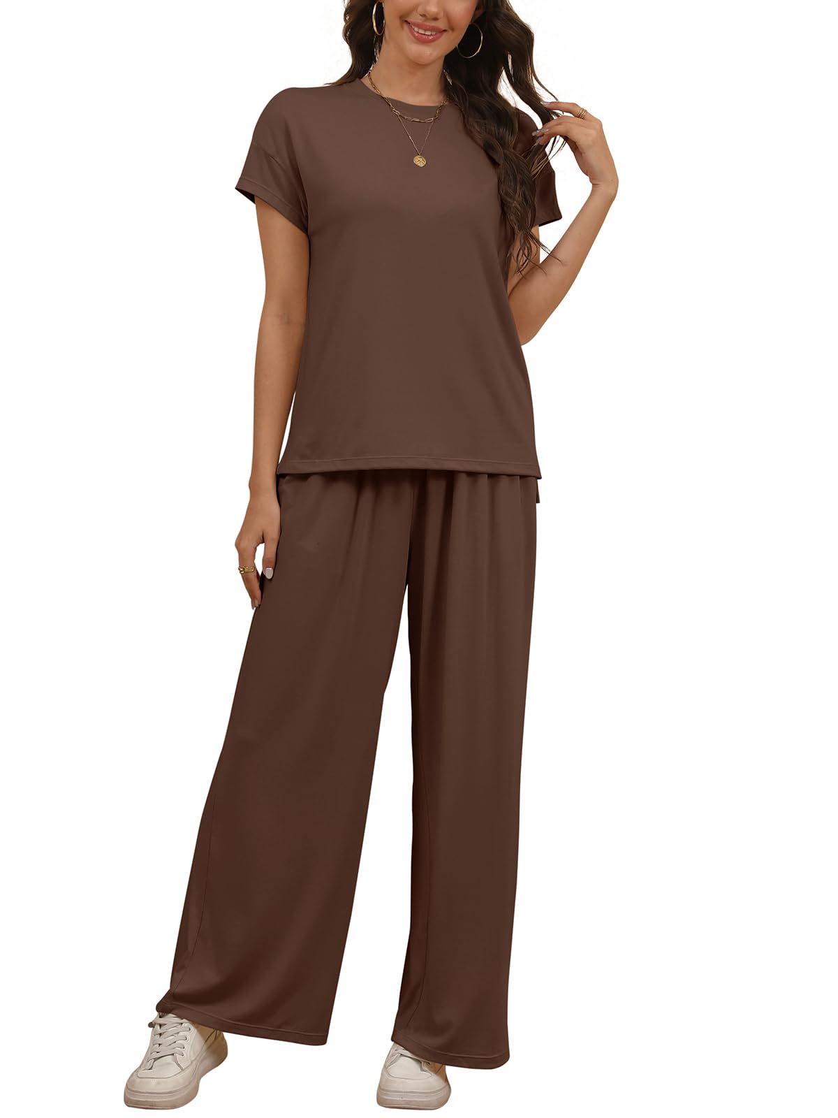 Women's Lounge Wear Tracksuit Set - Coffee XL-image-1113e155-1ca7-40f7-b956-ff777e9510dc-92313
