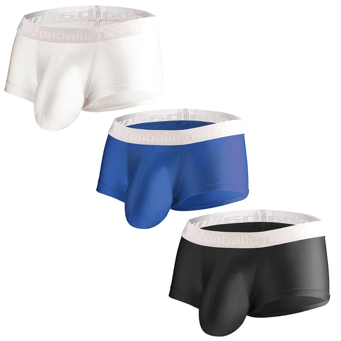 Men's Bulge Boxers Bamboo - Black White Blue 3XL-image-99c8b42d-75aa-4287-8859-6ac542f0b95b-107786