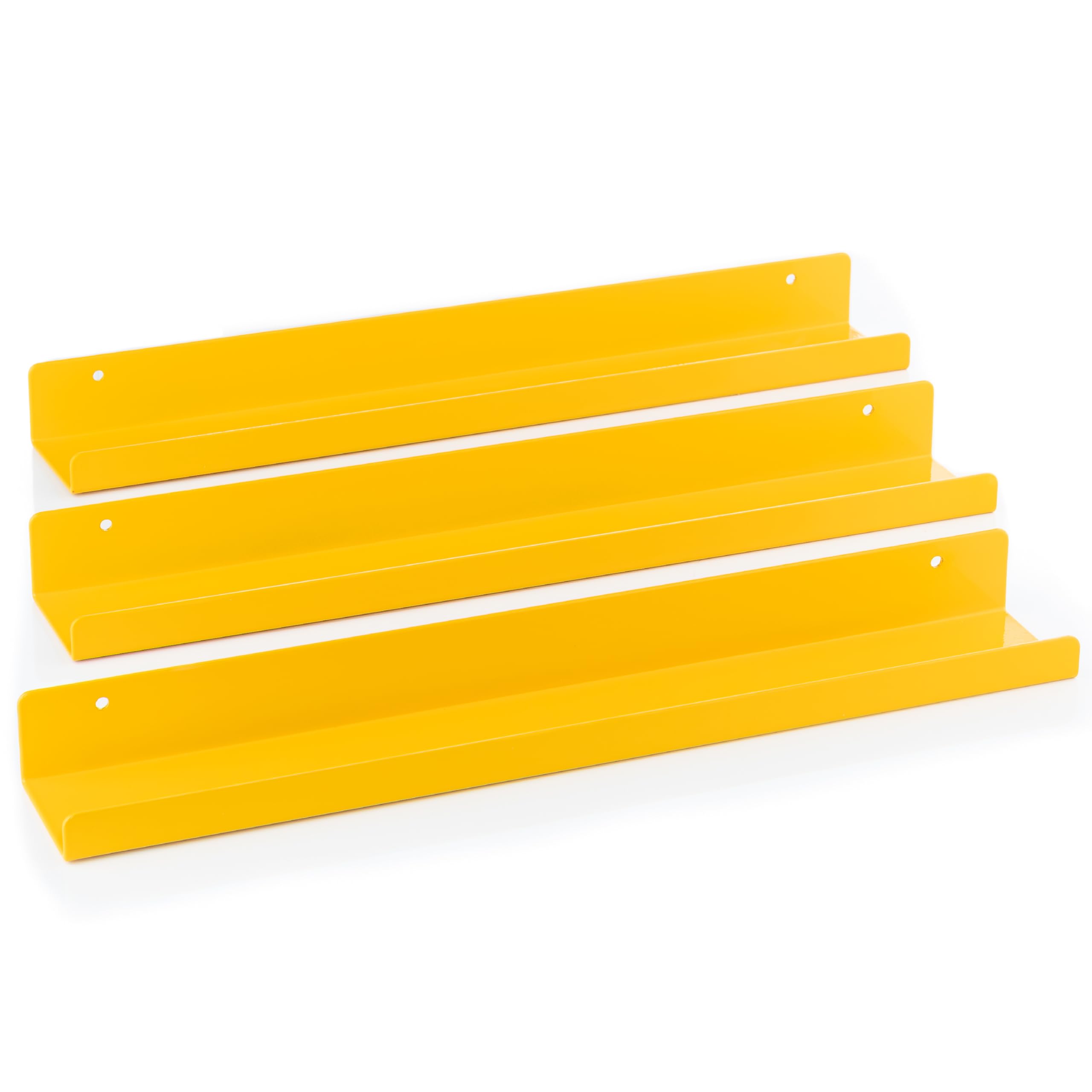 Vinyl Record Shelf 3 Metal Wall Display - Yellow 32 cm-image-72d86934-2b93-4241-b230-be2f153df642-99898