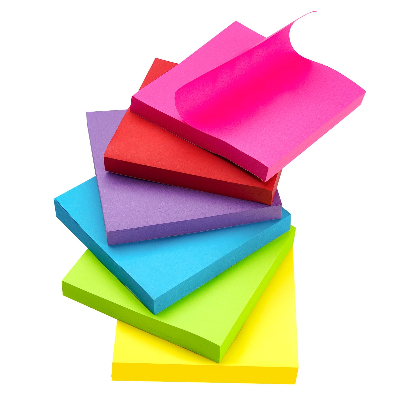 Agoer Large Sticky Notes 12 Pack,76 X 127mm Self-Stick Notes Set Colour S