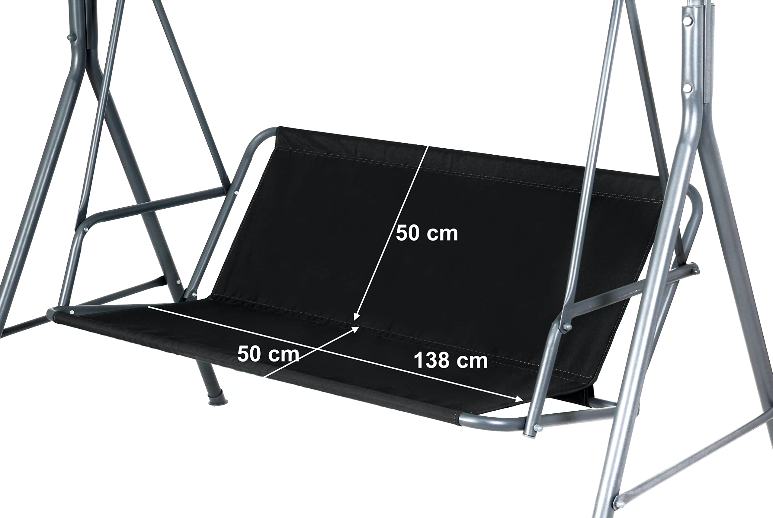 Garden Swing Seat Cover Waterproof - Black 138x50x50cm-image-babc14f7-6436-41f5-9963-be19f62e5667-112744