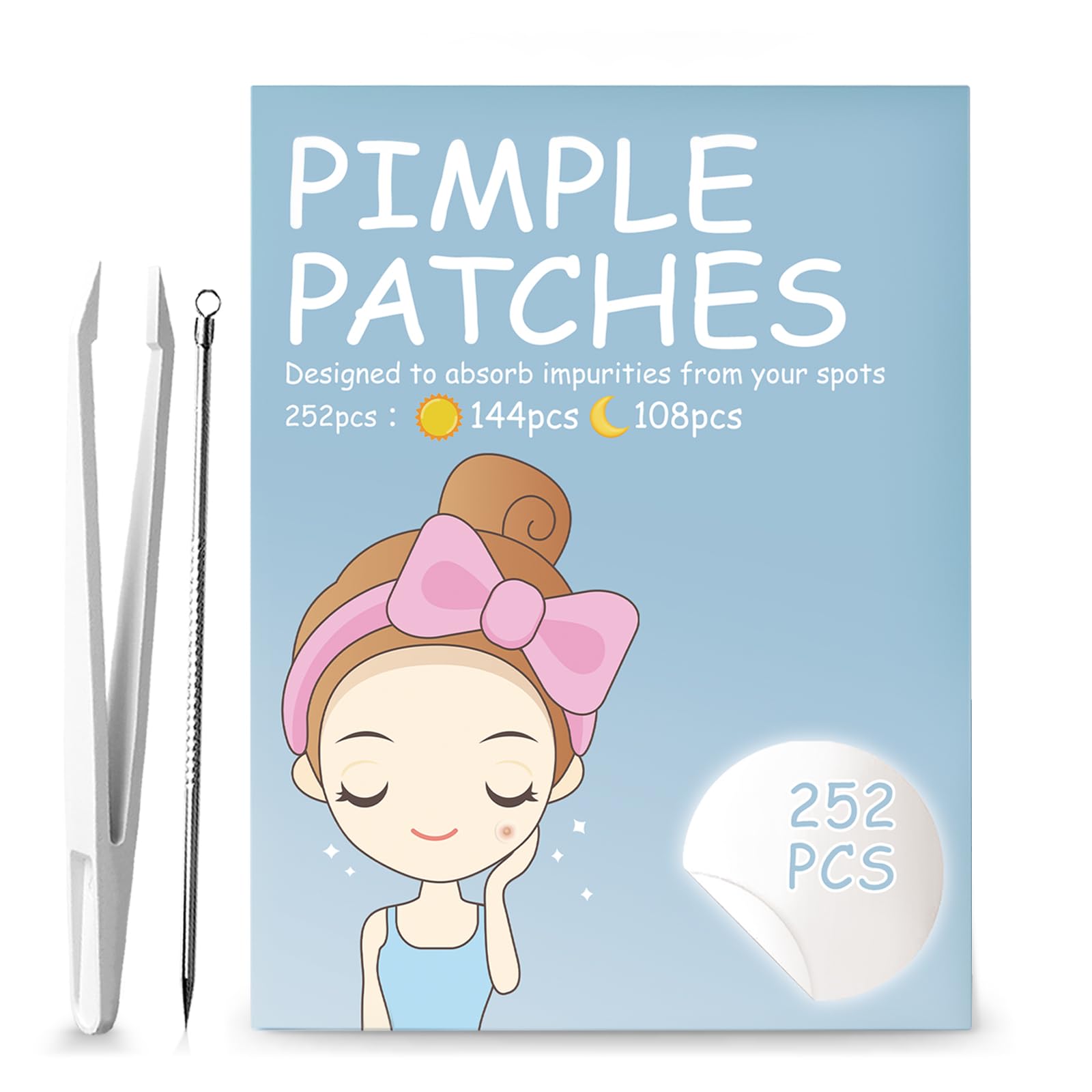 252pcs Day & Night Hydrocolloid Spot Patches for All Skin Types - Reduce Blemishes & Spots-image-f224195f-71ab-4954-beae-c8f33fcbae77-43283