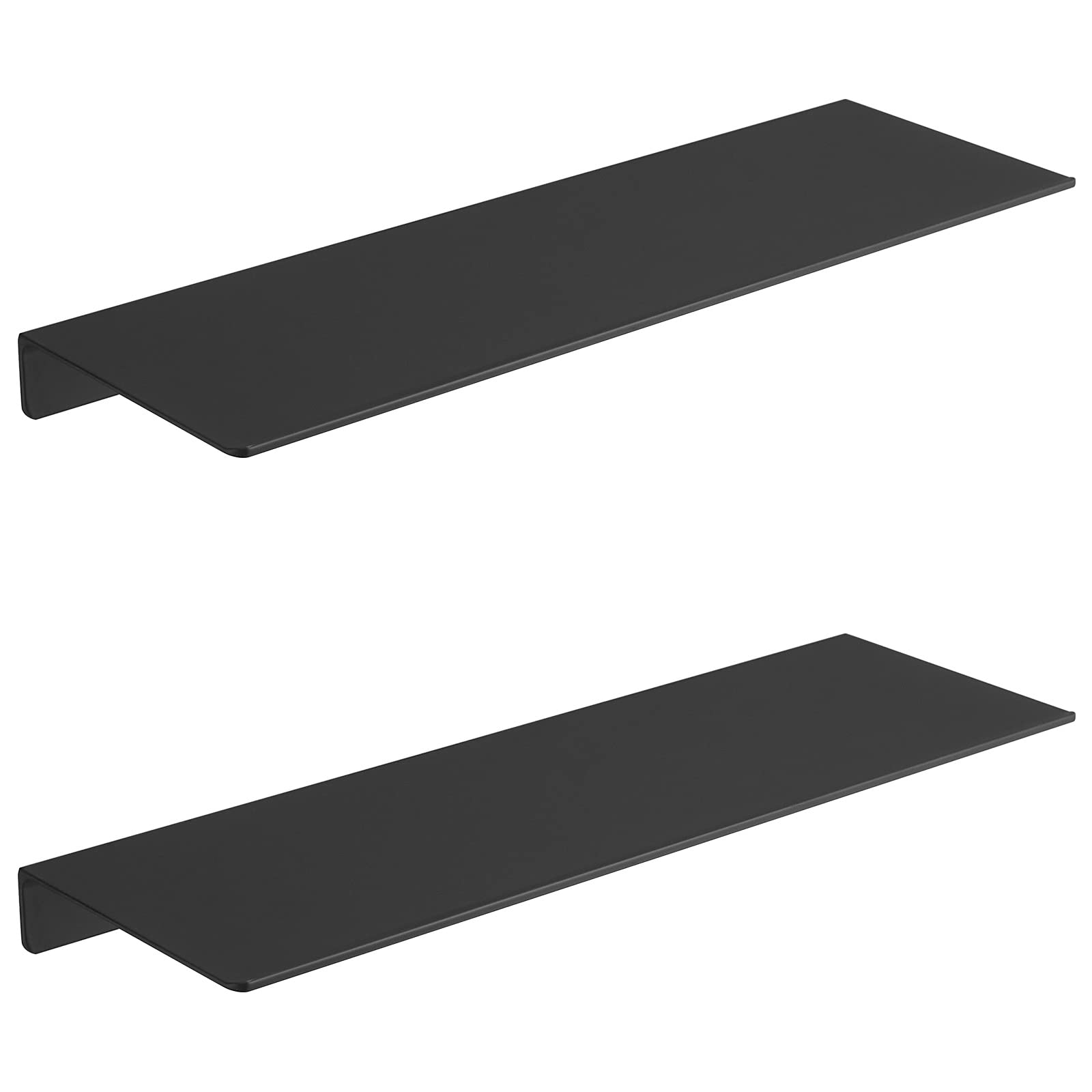 Metal Floating Wall Shelves - Black 40cm Two Pack-image-5de0efb0-5873-4028-aa80-a4bb3eb6708c-109857