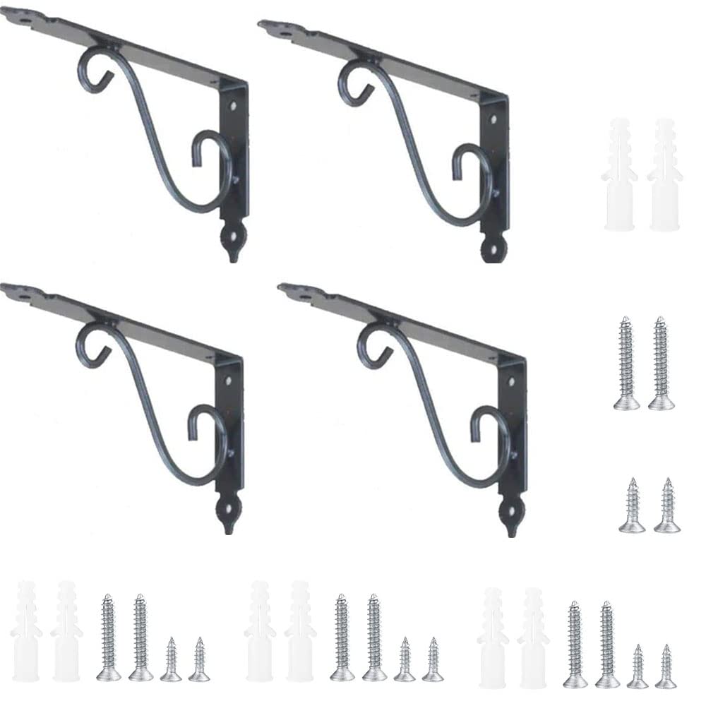 Shelf Brackets Heavy Duty 4 Pack - Black 150mm x 110mm-image-f78b94c5-ebfa-4608-bed4-008ece33ecc7-101520