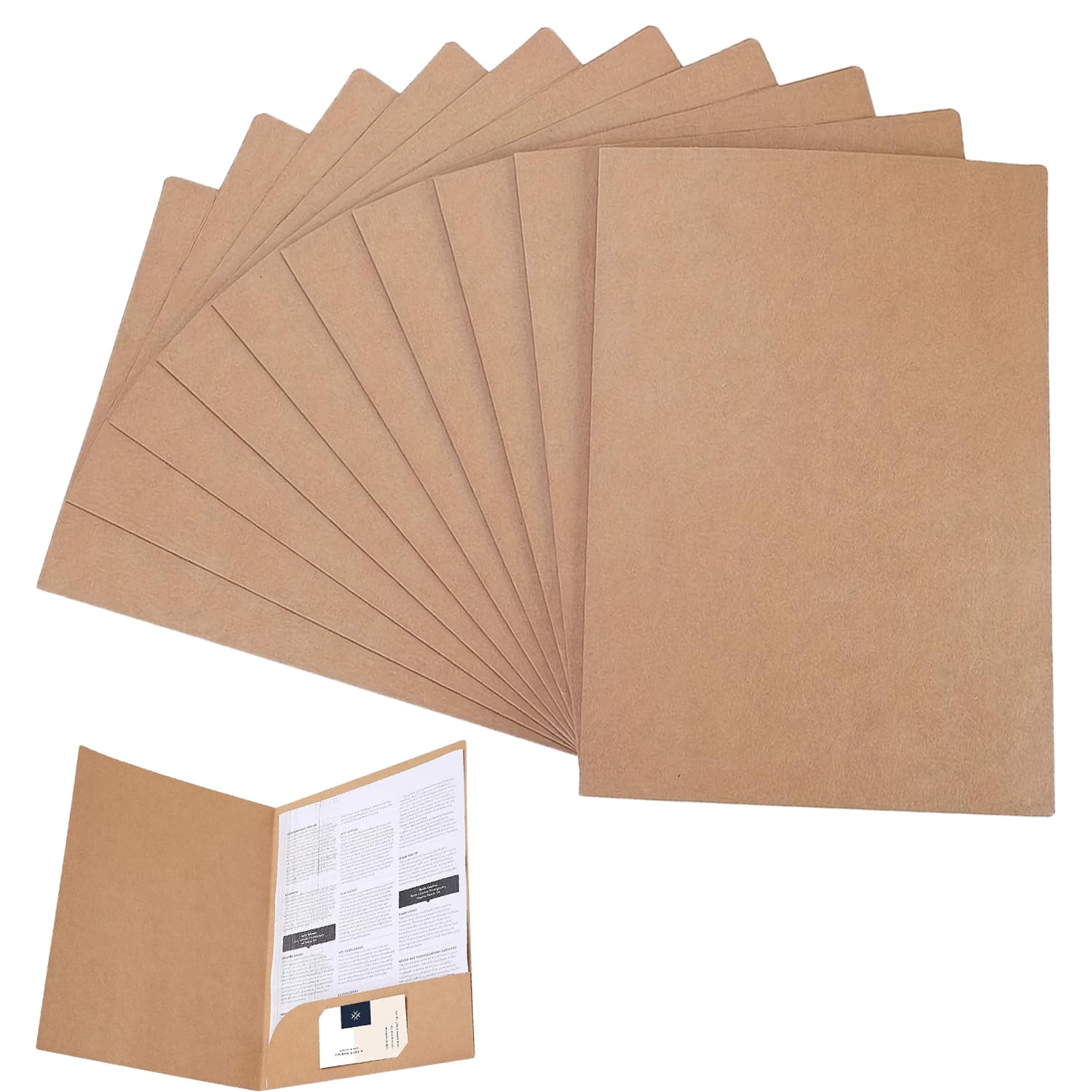 25-Pack A4 Khaki Kraft Paper Document File Folders with Card Slot - Classic Style-image-76b97d0a-190b-42e6-81a8-a4ec7e462161-57434