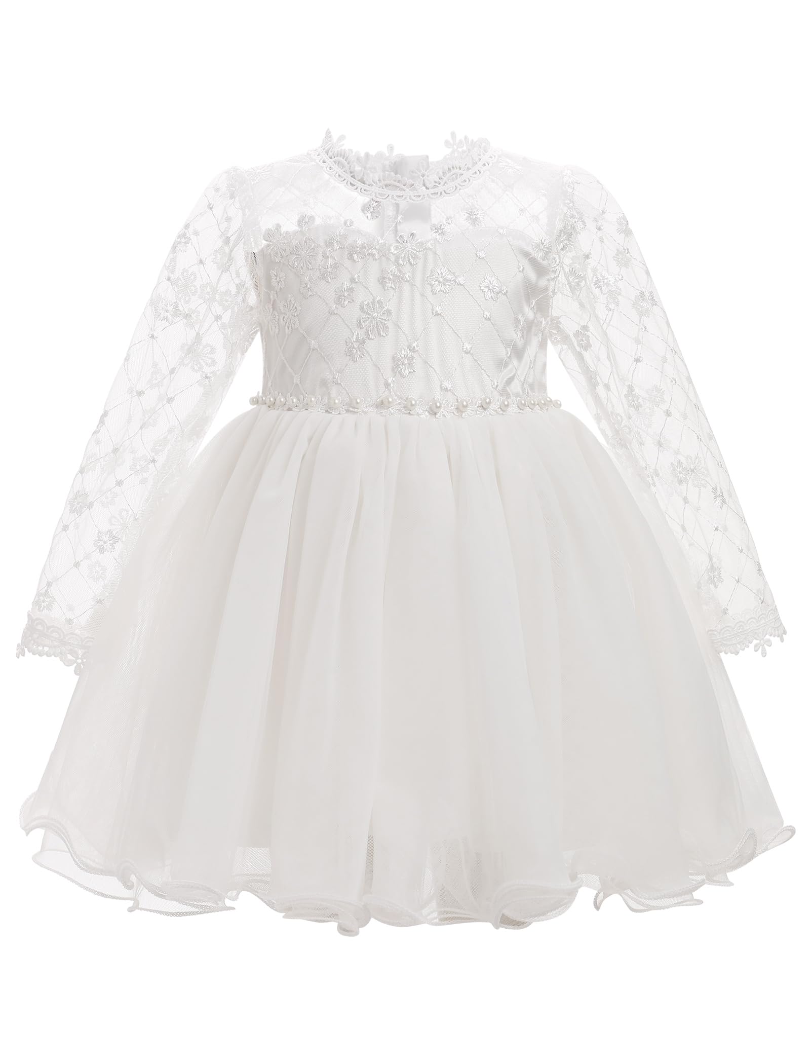 Baby Girl Floral Tulle Dress - White 9-12 Months-image-8c0bce83-9564-4146-8003-cb7692019f2c-106617