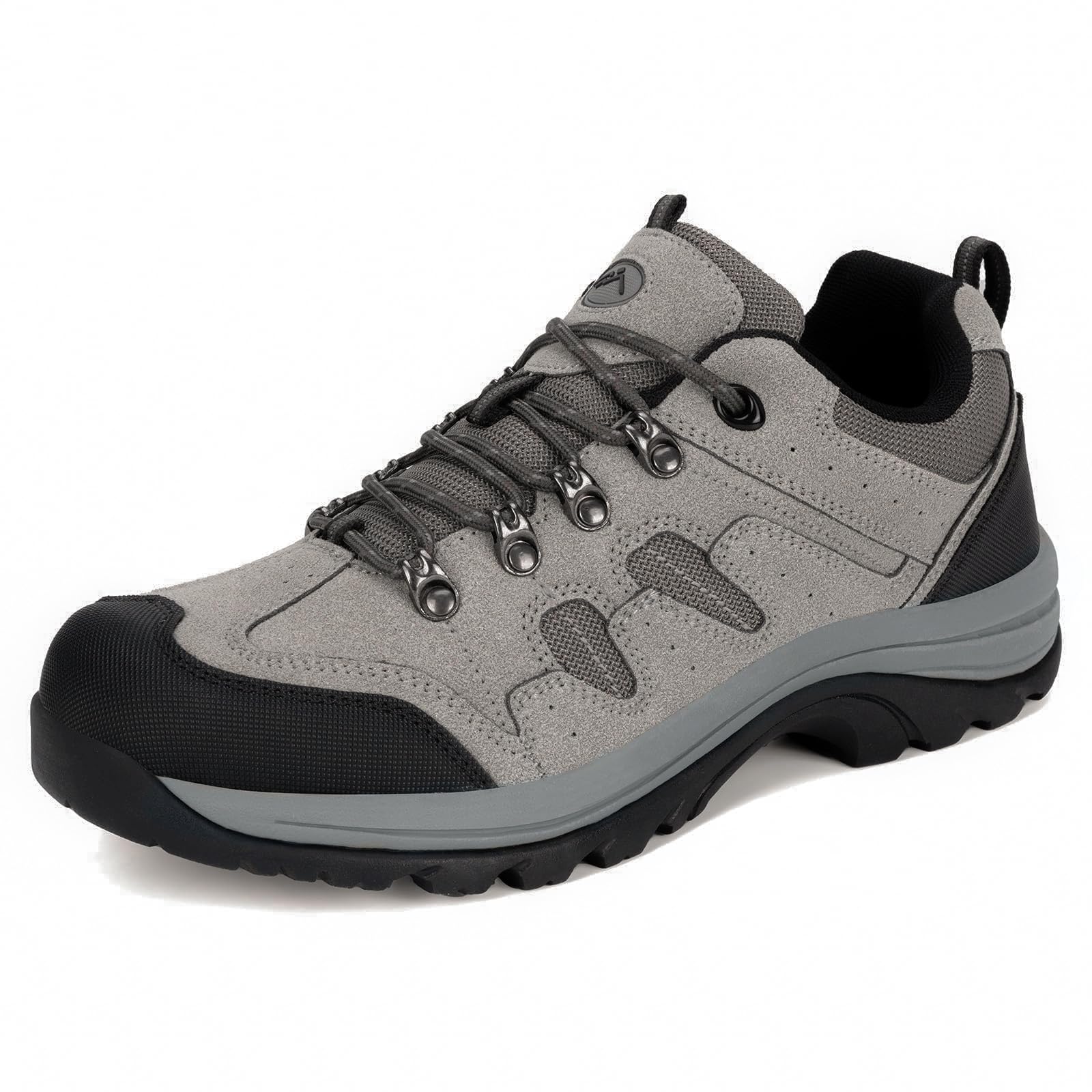 Men's Hiking Shoes Lightweight - Grey Non Waterproof UK 8-image-4661b055-6953-4fc0-b31b-c1d17e02e684-104174