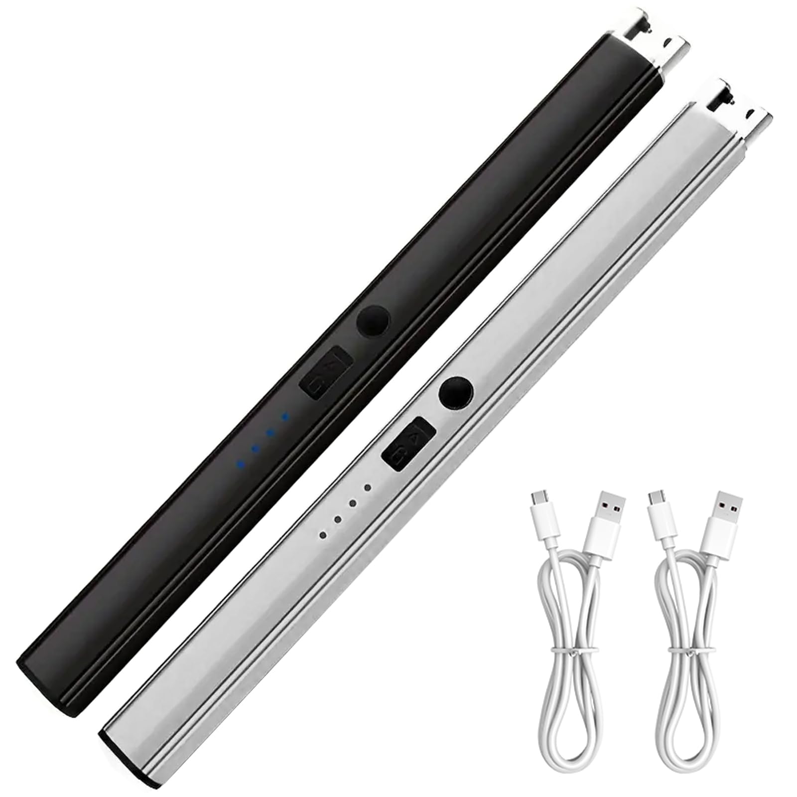 USB Electric Candle Lighter Windproof - Set of 4 Silver & Red-image-6e59c154-e336-4fbc-b186-9a9fe05a7e5b-109083