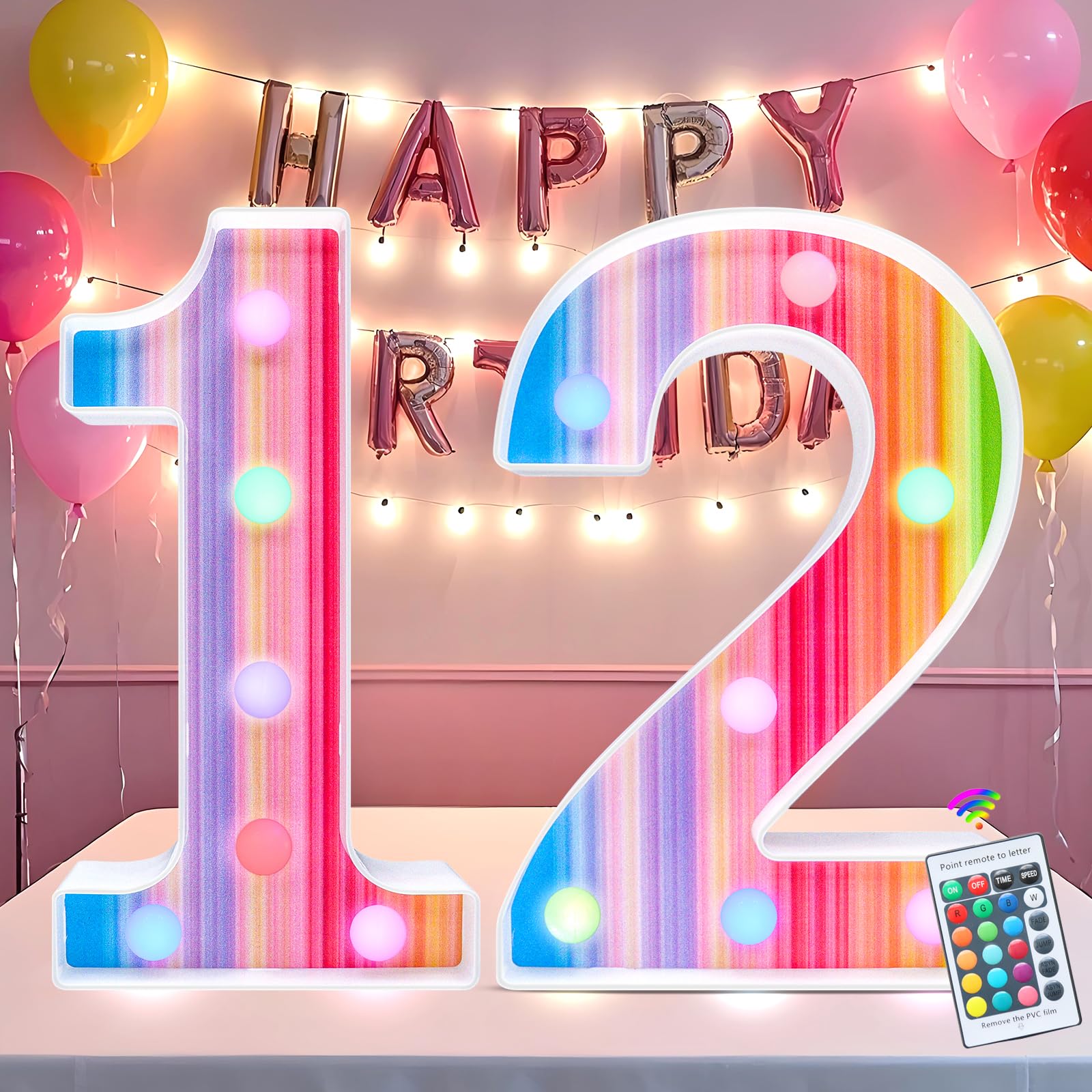 LED Number Lamp 16 Colours - Rainbow 12-image-c284aacb-85fe-4563-94c4-2c6e64c4d15f-103660