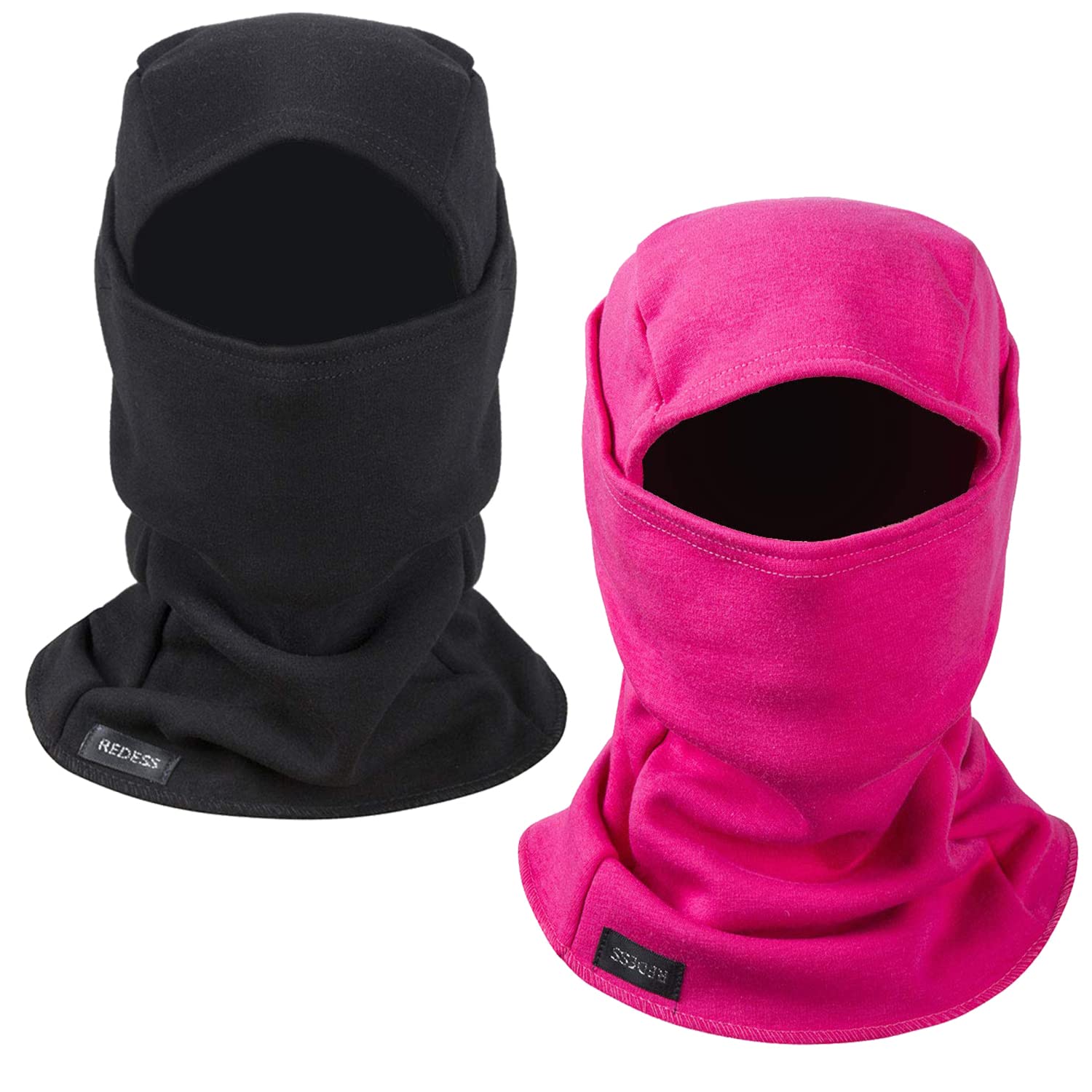 Warm Fleece Ski Balaclava - Black+Rose One Size-image-9cc3271d-0076-4c91-ade8-ad77d7e8df43-111041