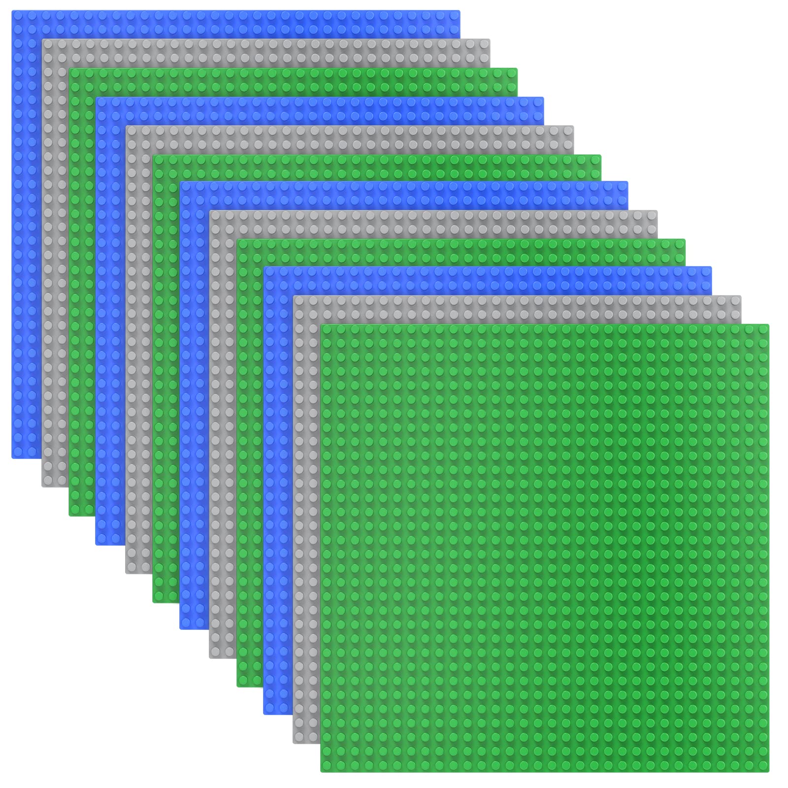 Building Baseplates 12 Pack - Green Blue Grey-image-7ae2faba-bda3-449d-8c68-0e2d1b6435a4-110921