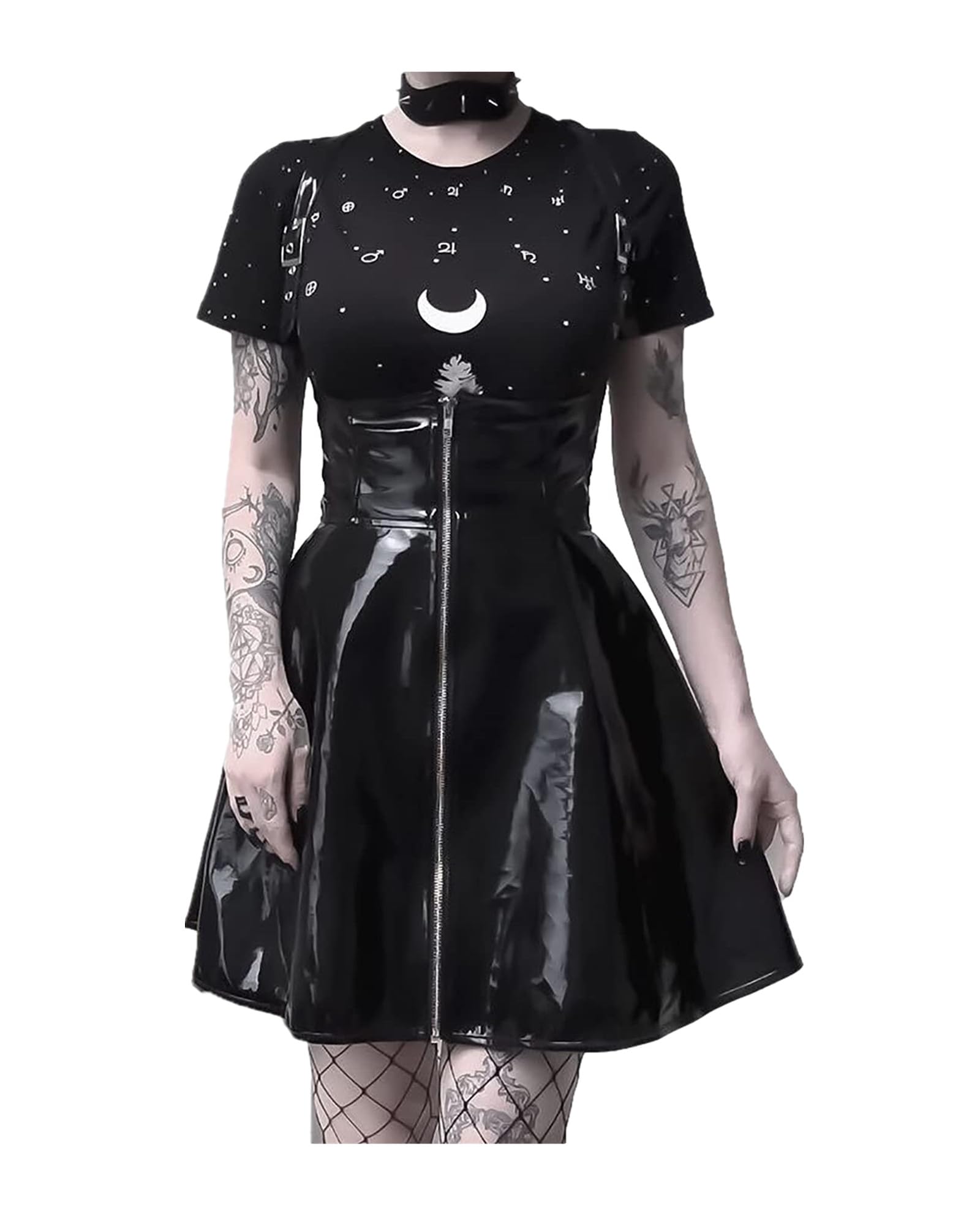 Gothic Faux Leather Mini Dress - Black S-image-a7e702ee-0989-42b4-a309-a8ee75cc3198-115829