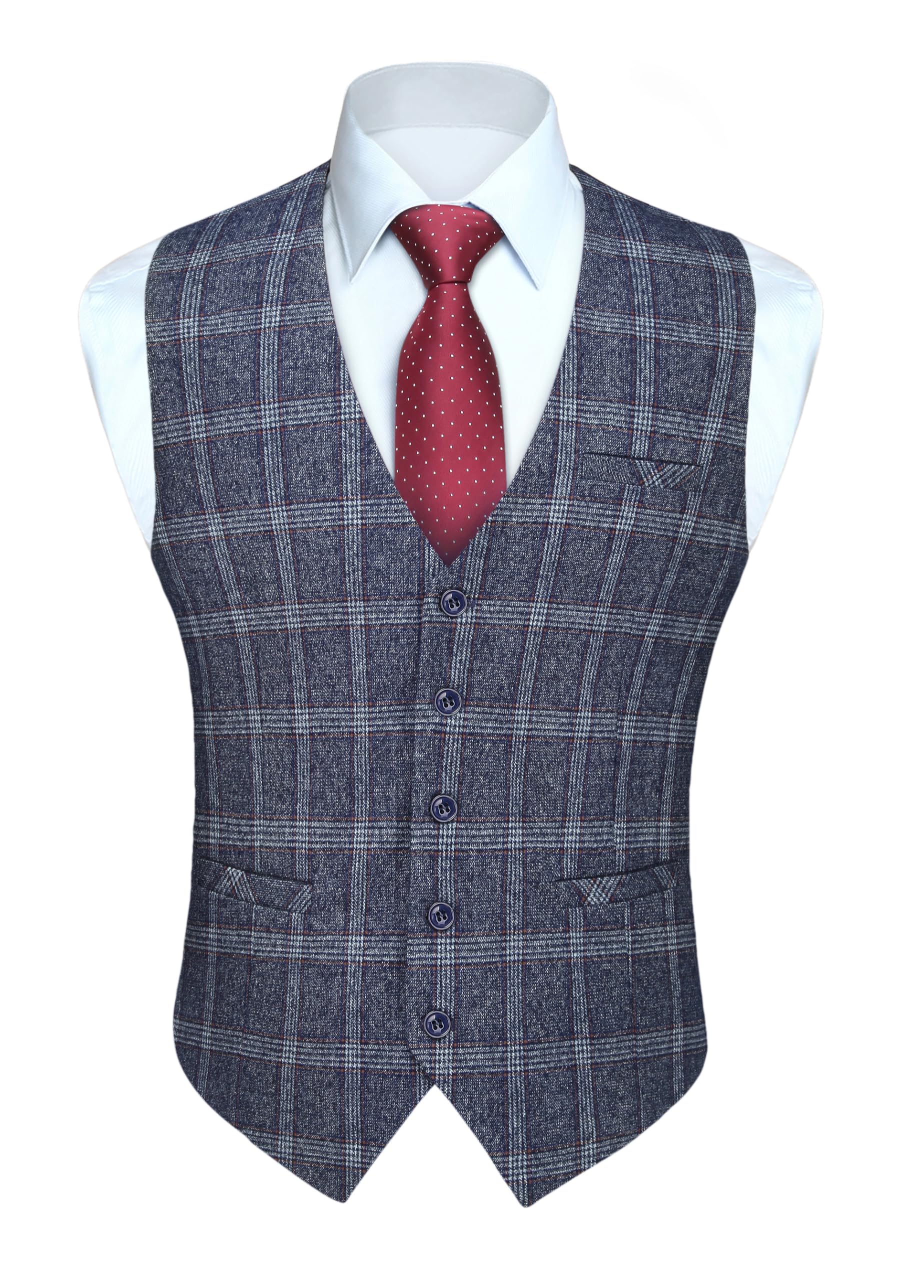 Men's Checked Waistcoat - Blue XXL-image-912db204-6df3-4352-98ee-bf2b92528c81-102968