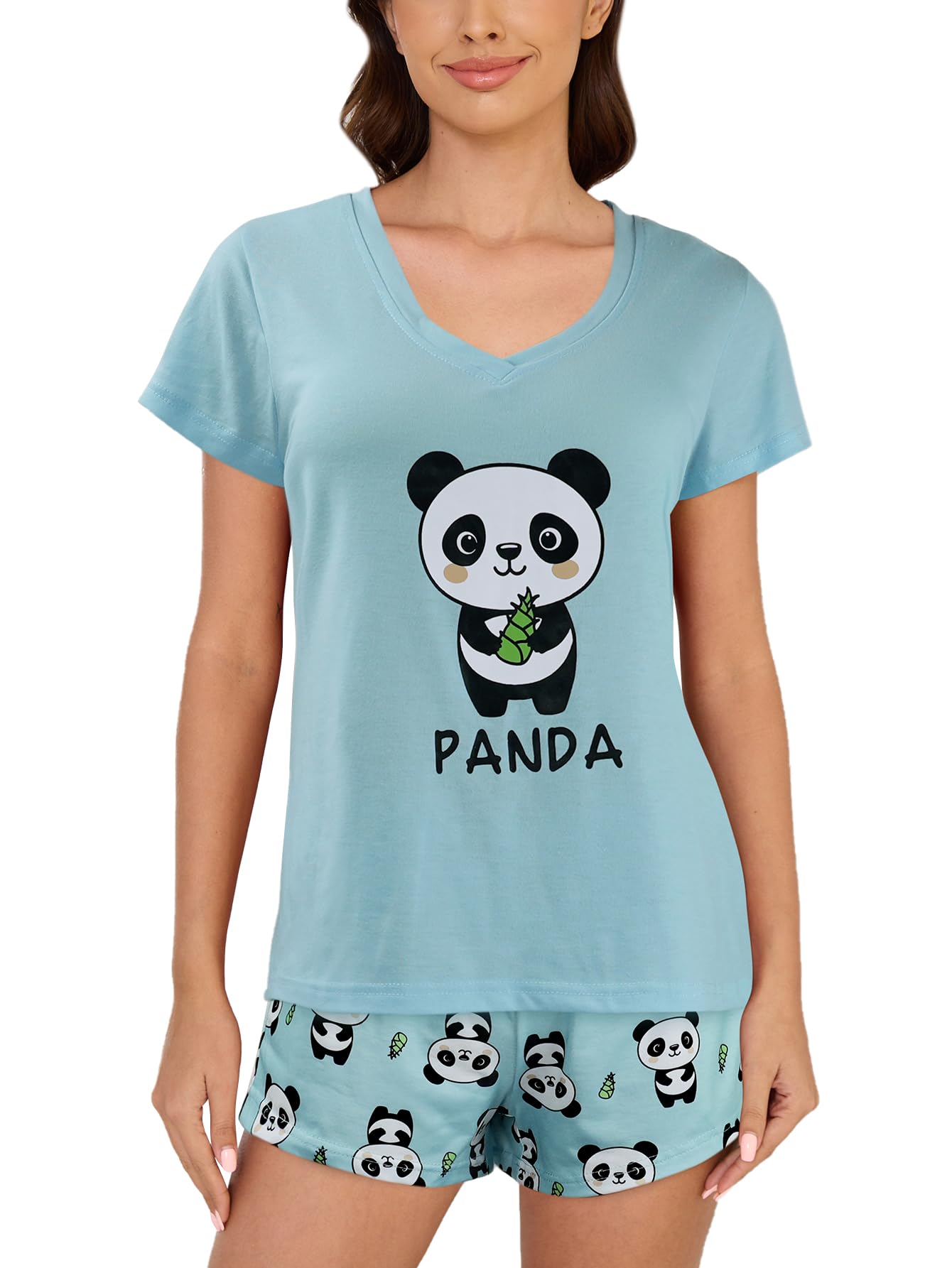 Women's Pyjama Set Panda Print - Panda Blue XS-image-e7124489-7597-4856-a3c2-23a874548bf6-91556