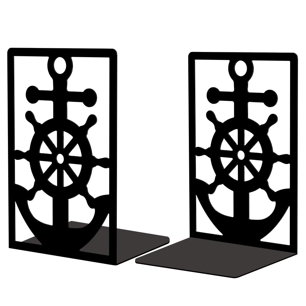 Metal Decorative Bookends - Anchor and Rudder 13.5x11x20cm-image-275bf4da-6989-4906-92fd-ccc37e897cf1-112232