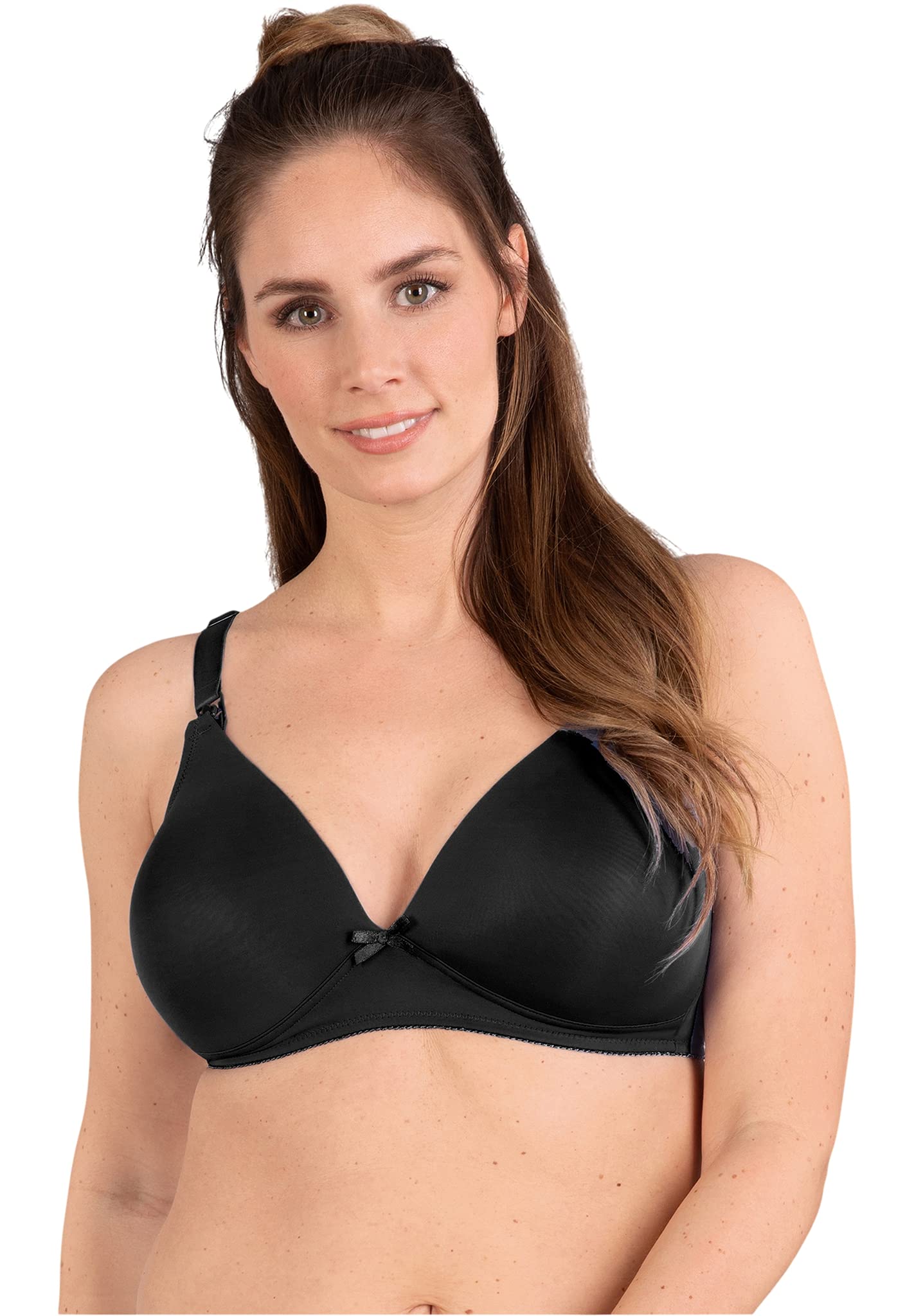 Non-Wired Nursing Bra Soft Cup - Black 32C