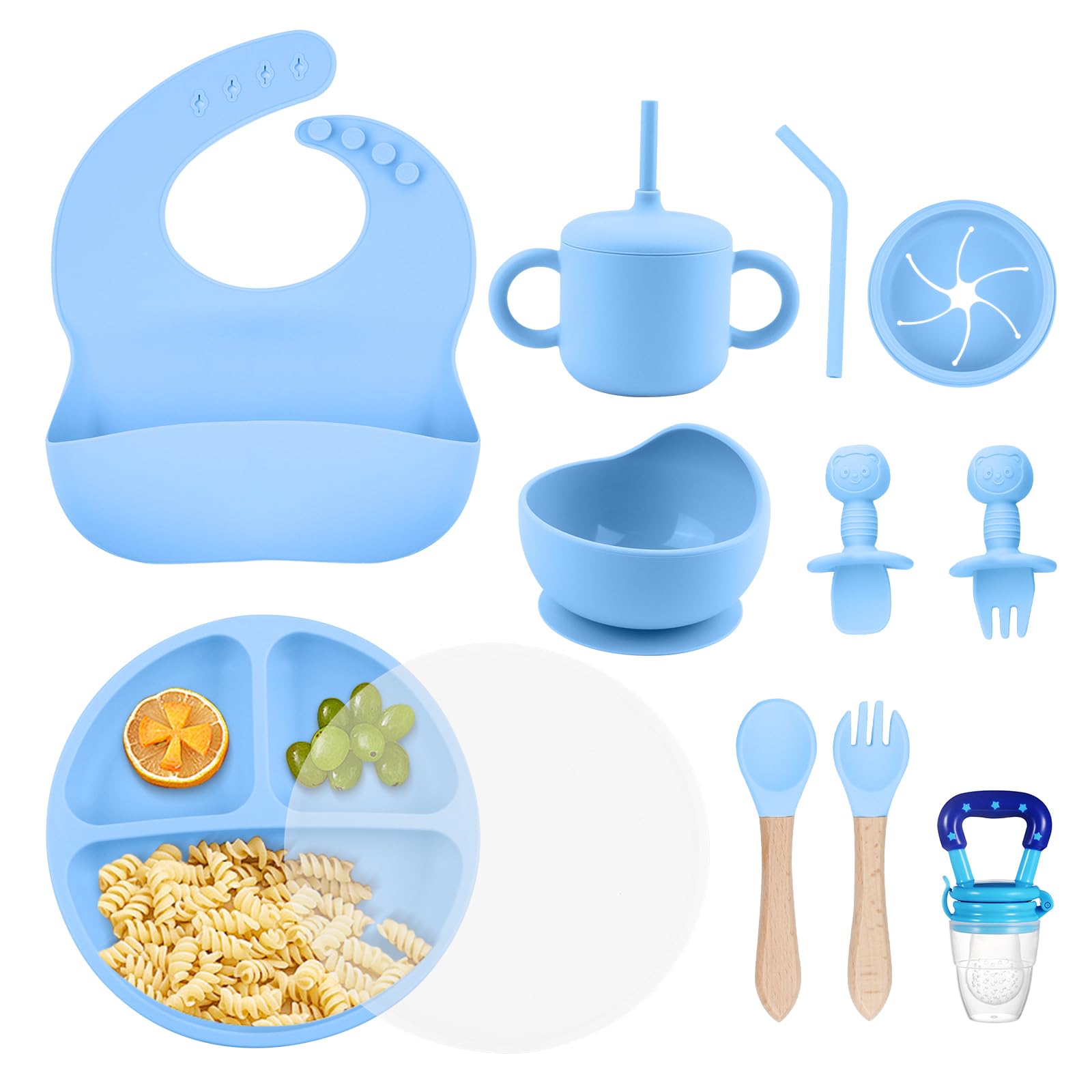 Baby Weaning Feeding Set - Blue