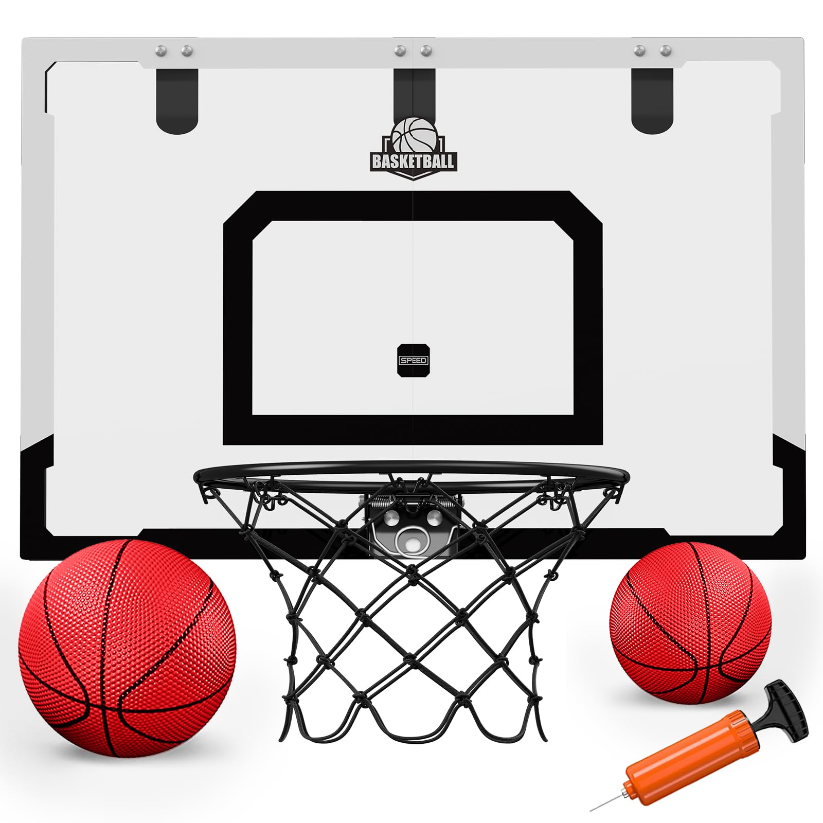 Indoor Basketball Hoop with Scoreboard - Red