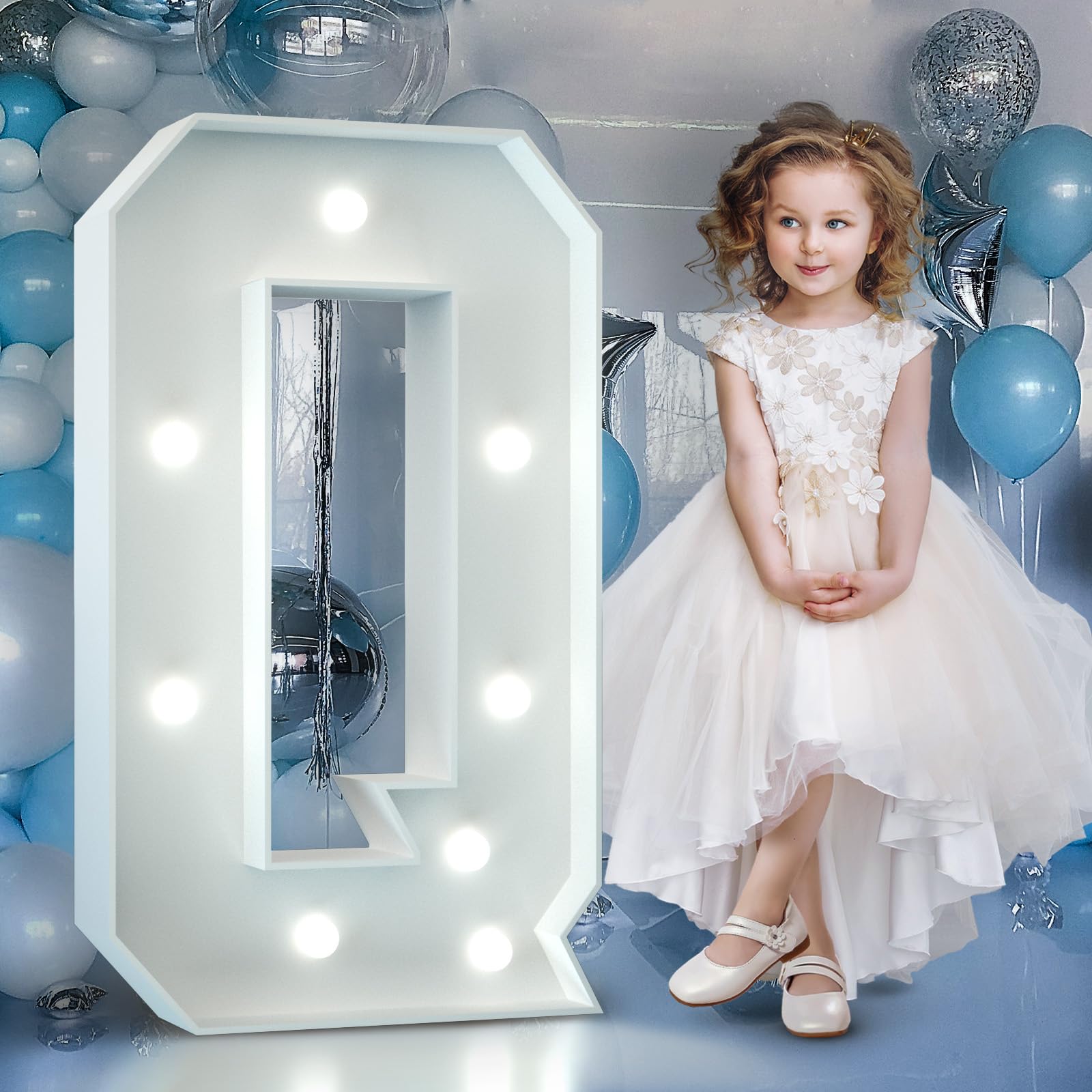 3FT Light Up Letter Q - White Foamboard-image-752fd158-f5db-4a43-a82e-4a1656d9b2c6-88053