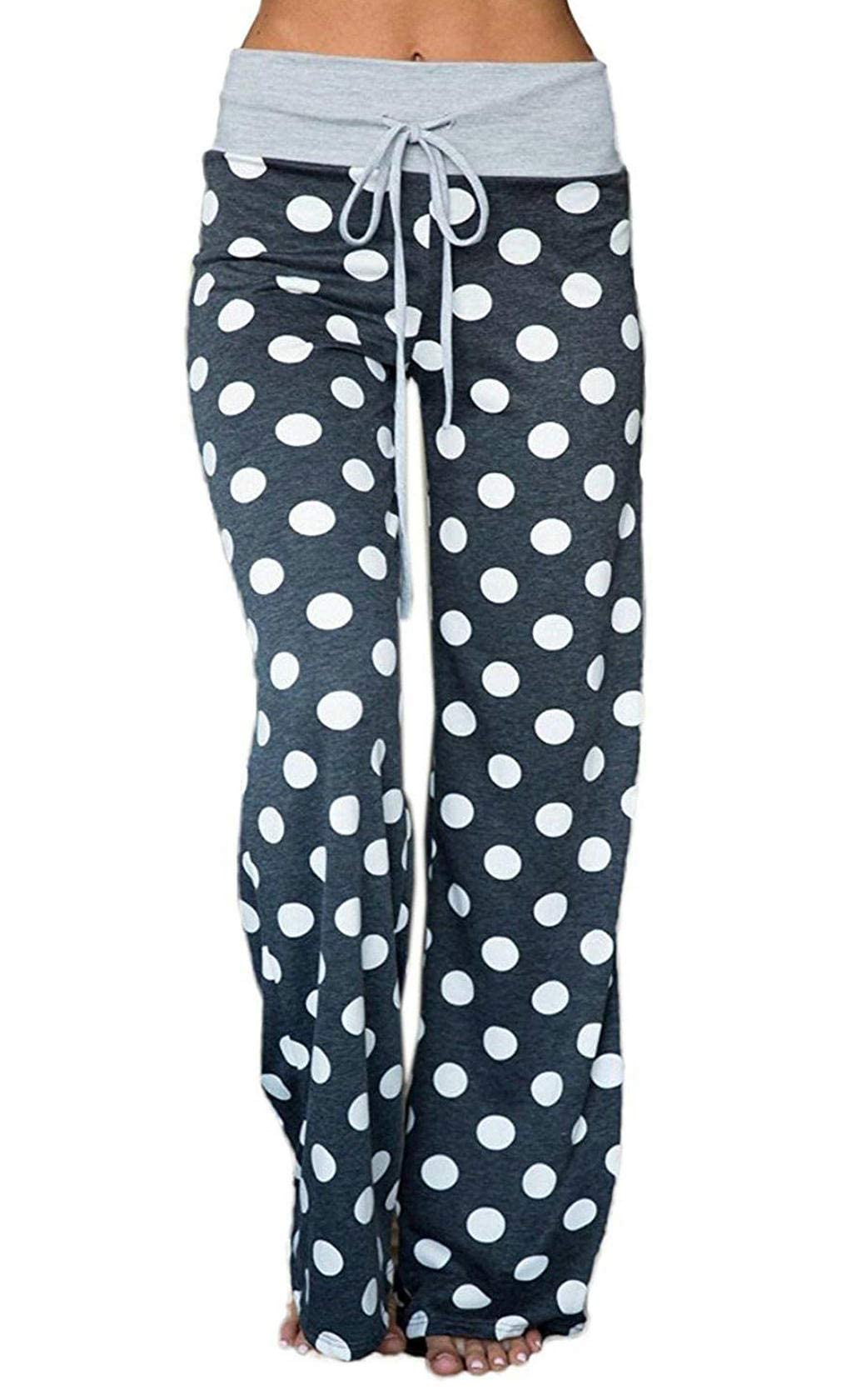 iniber Women's Floral Wide Leg Pajama Pants Casual Yoga Palazzo-image-f68046ba-7bd3-4103-a7f5-a36389993b64-63587
