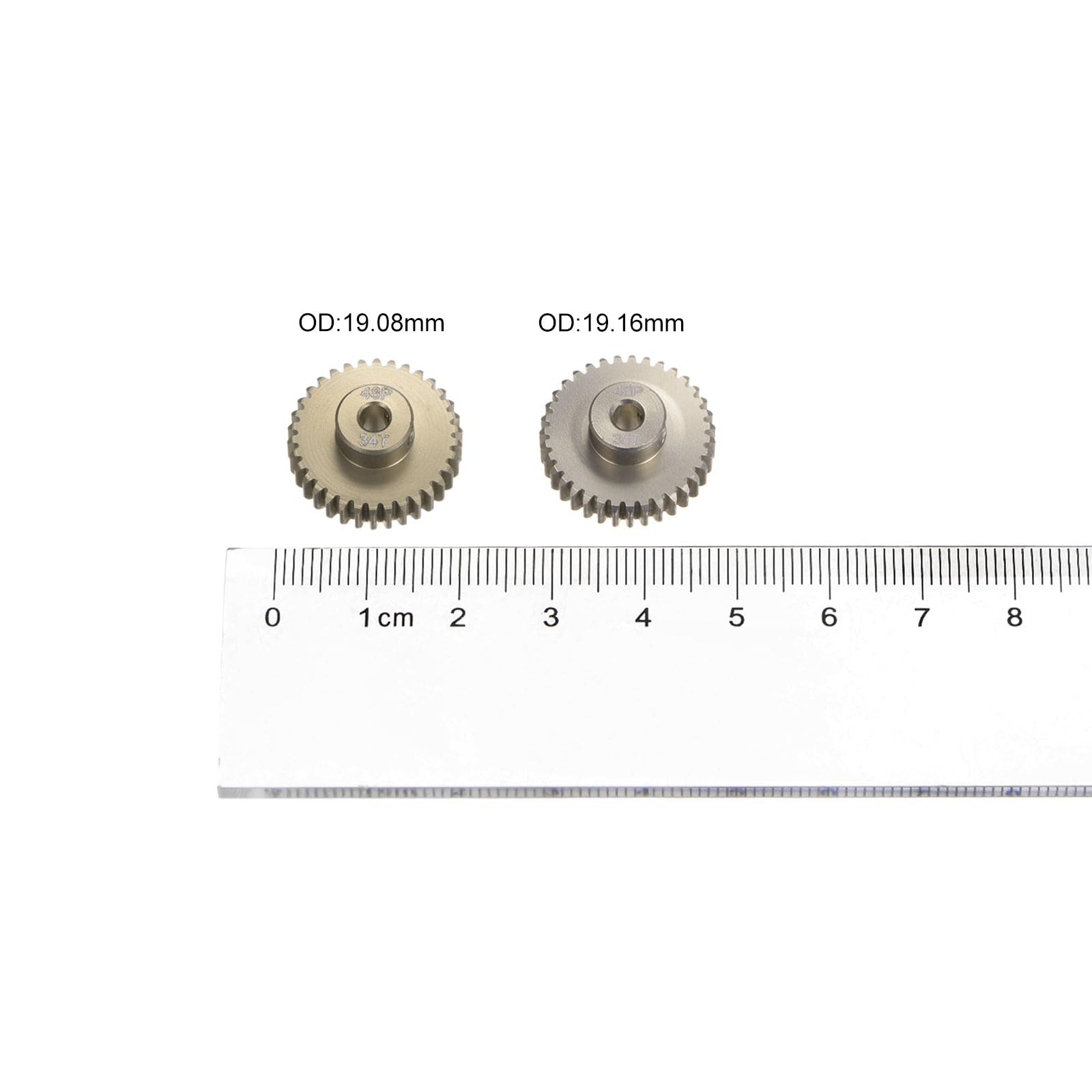 Produktbild von 48P Ritzel-Set 4-tlg. 32/33/34/35 Zähne – 7075 Aluminium, 1/8 Zoll Welle, Passend Für RC-Autos, Inkl. Madenschrauben Und Inbusschlüssel