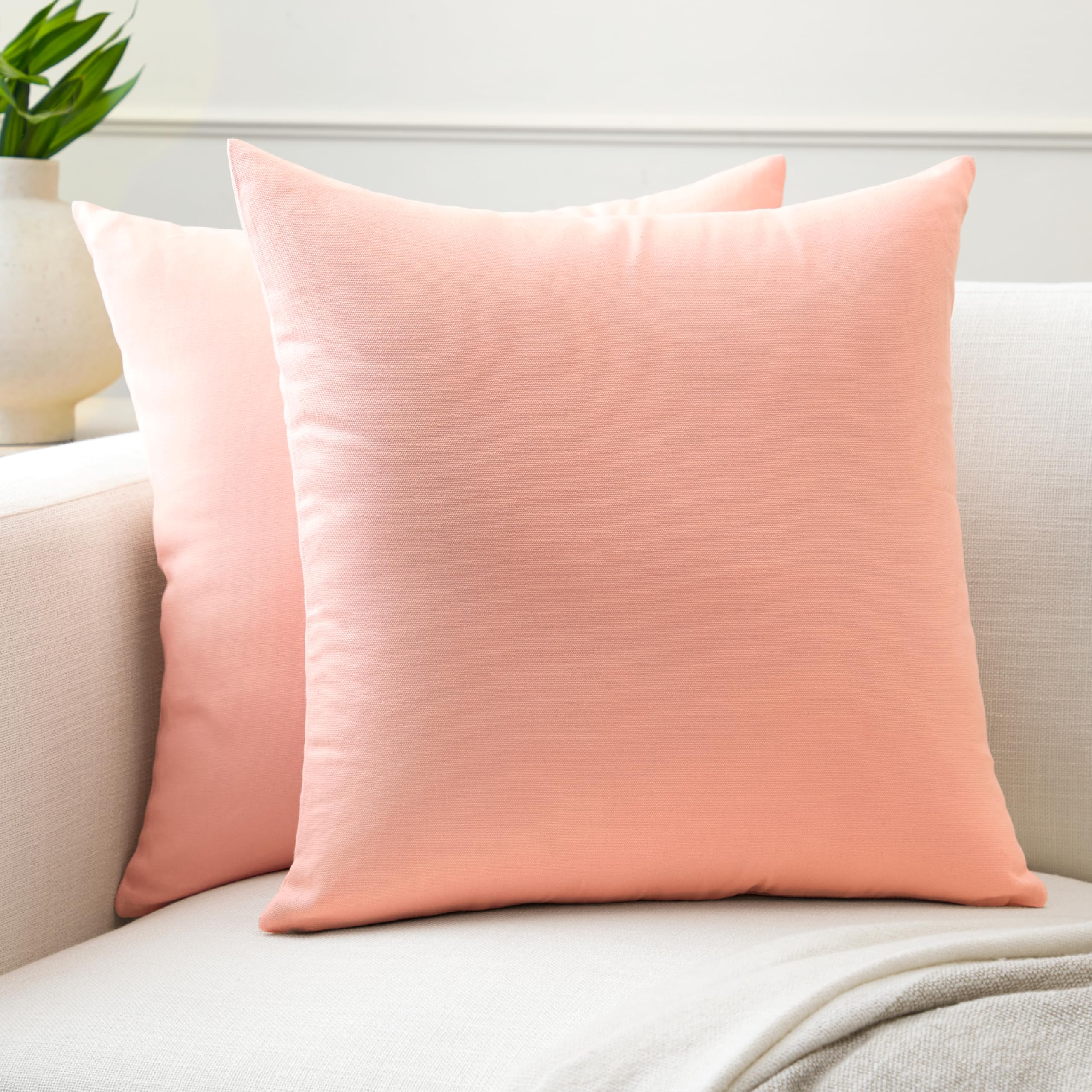 Cotton Pillow Covers Set of 2 - Powder Pink 60x60 cm-image-884b093d-0813-43e8-a2cd-a81c0a8e9dd6-95451