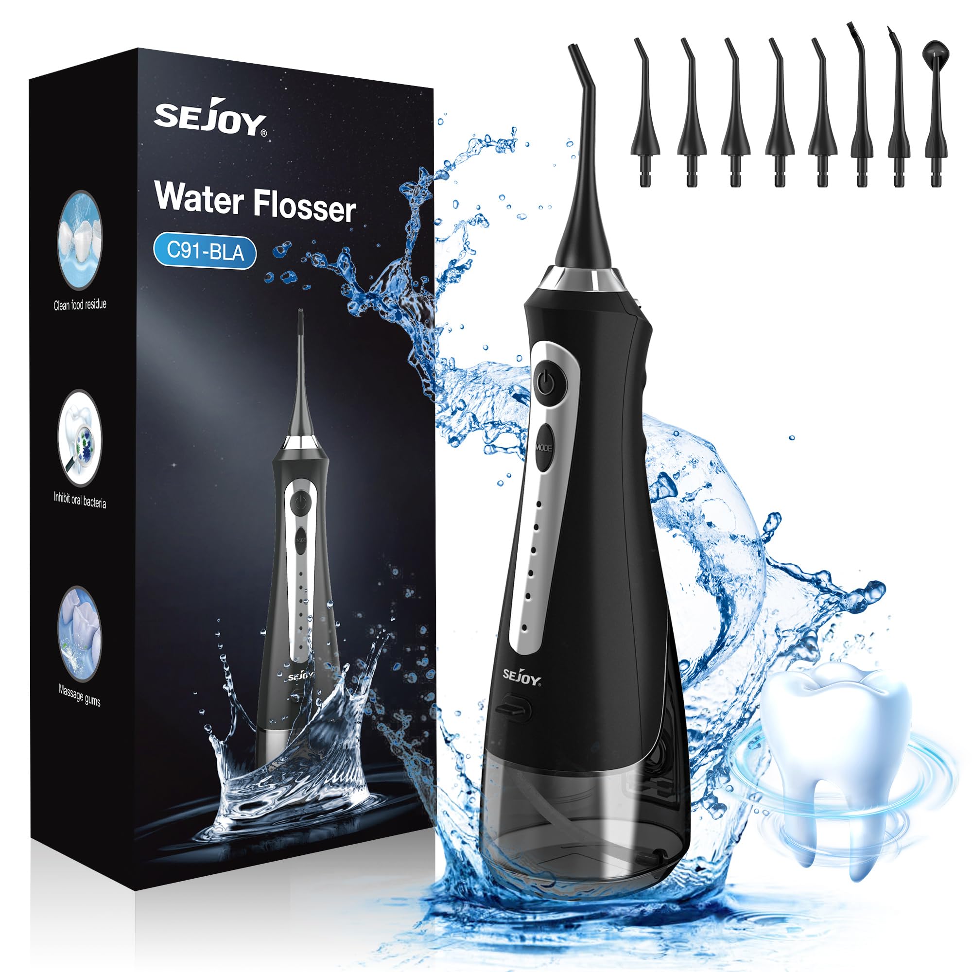 Cordless Water Flosser 3 Modes - White With Base-image-f0bfac3e-b172-4789-9507-3ee0a6cb81e7-118632