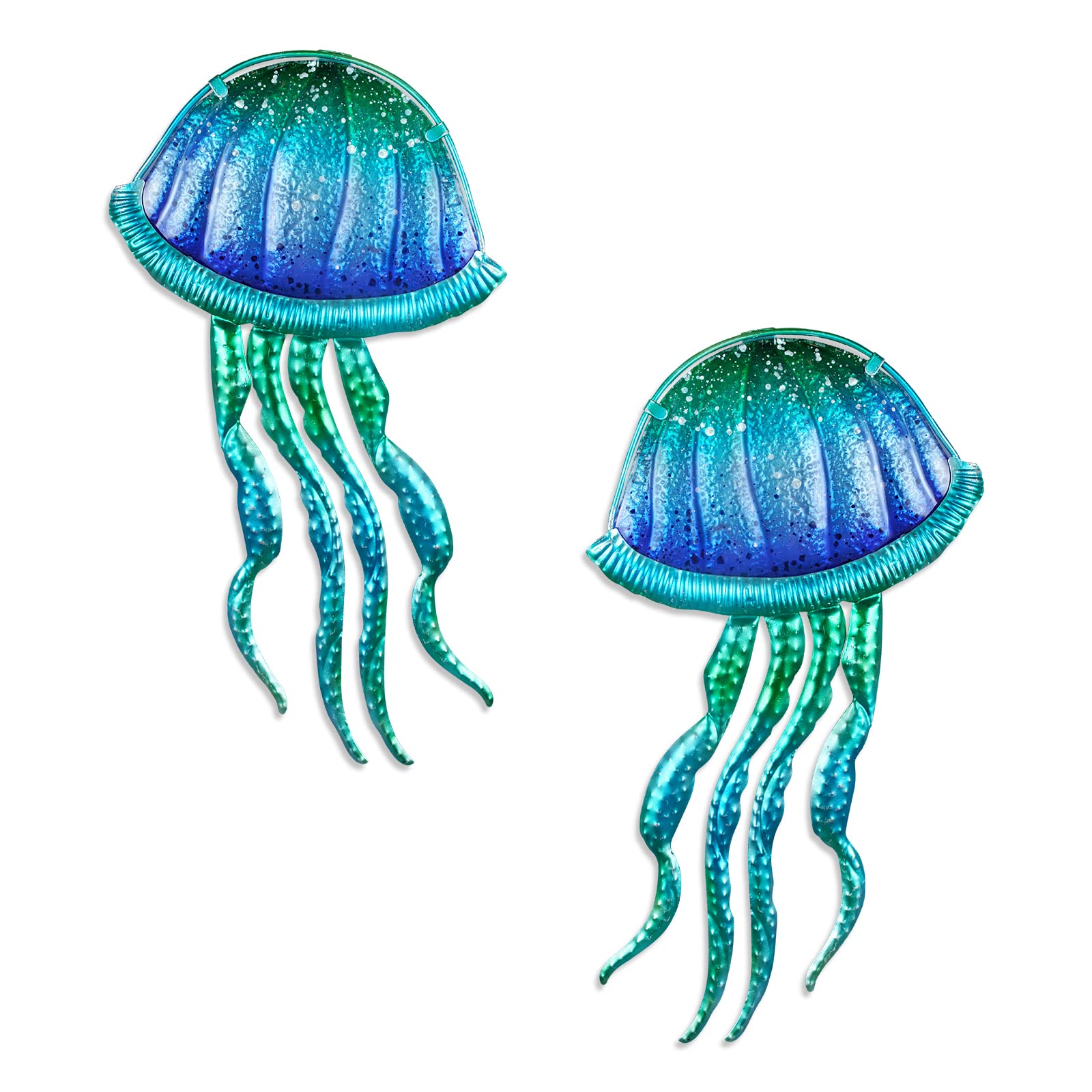 Metal Jellyfish Wall Decor - 15in, 2Pcs-image-613b6519-c9c3-43a0-8f7e-fc0f944d0281-90113