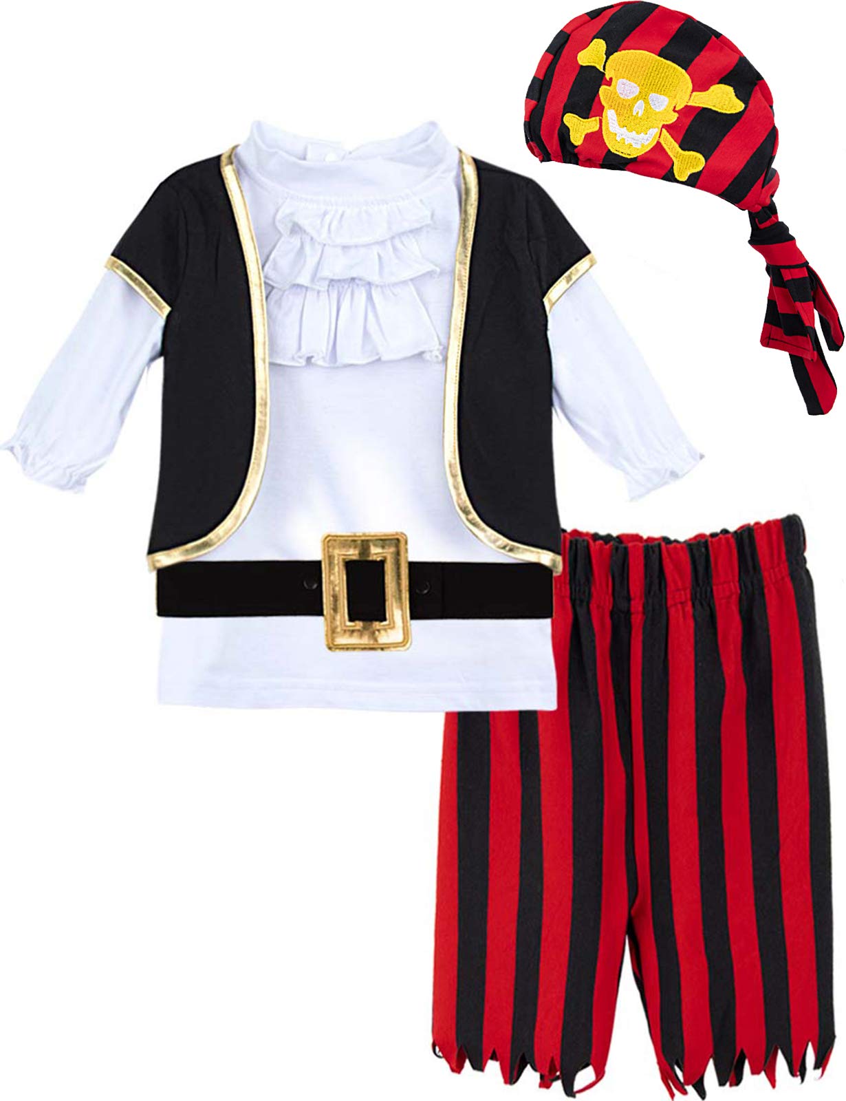 Baby Boys Pirate Fancy Dress - White 3 Years-image-b81cec5b-dc3d-4e37-89aa-51b47f1e1774-113612