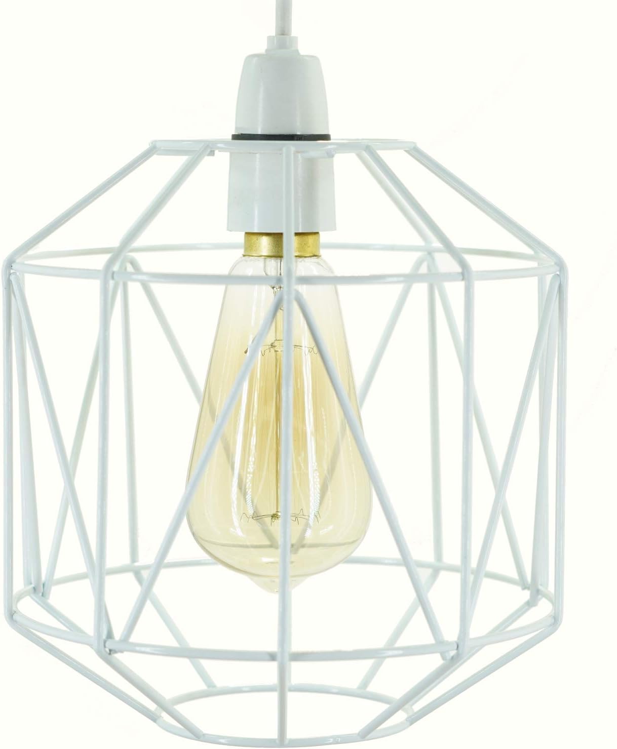 White Retro Metal Wire Basket Cage Ceiling Light Shade-image-7a4d23c3-3a60-42f6-aefe-808d5f2fd8cf-62564