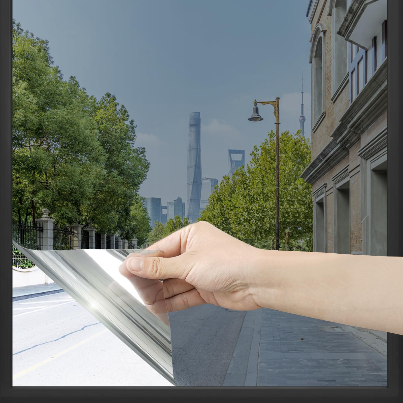 Window Privacy Film Frosted Glass - White Dandelion 90x400cm-image-9b9291eb-e669-4750-89b8-fb9ba67e8629-95177