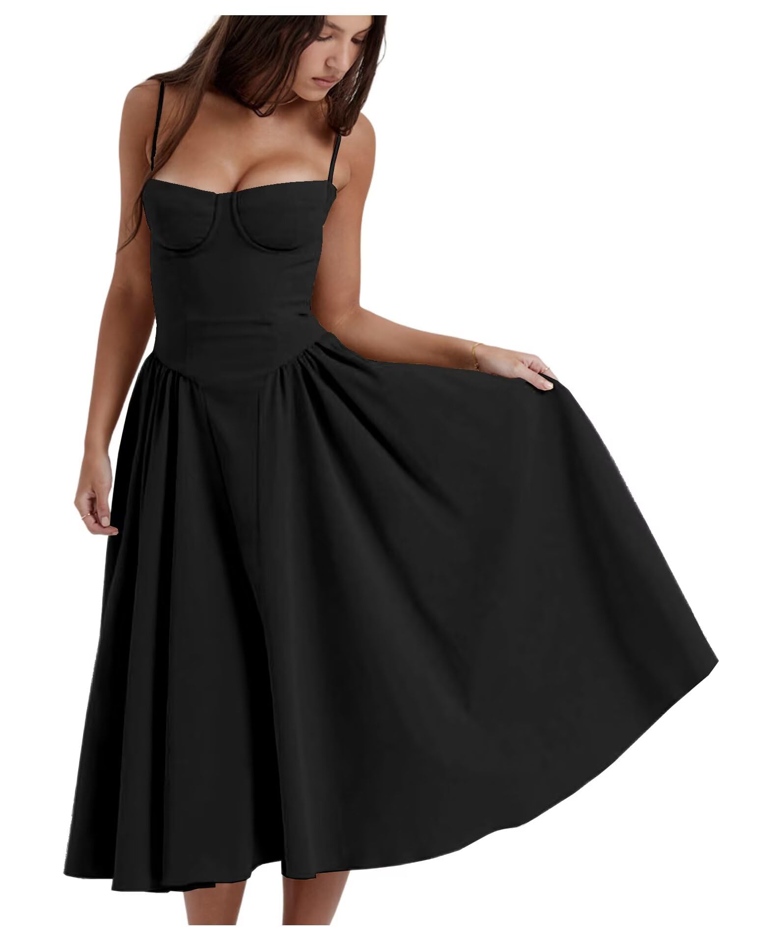 Women's Summer Party Maxi Dress - Pure Black L-image-2c9d0289-3bb0-4e58-a21f-b51bd8684a77-105340