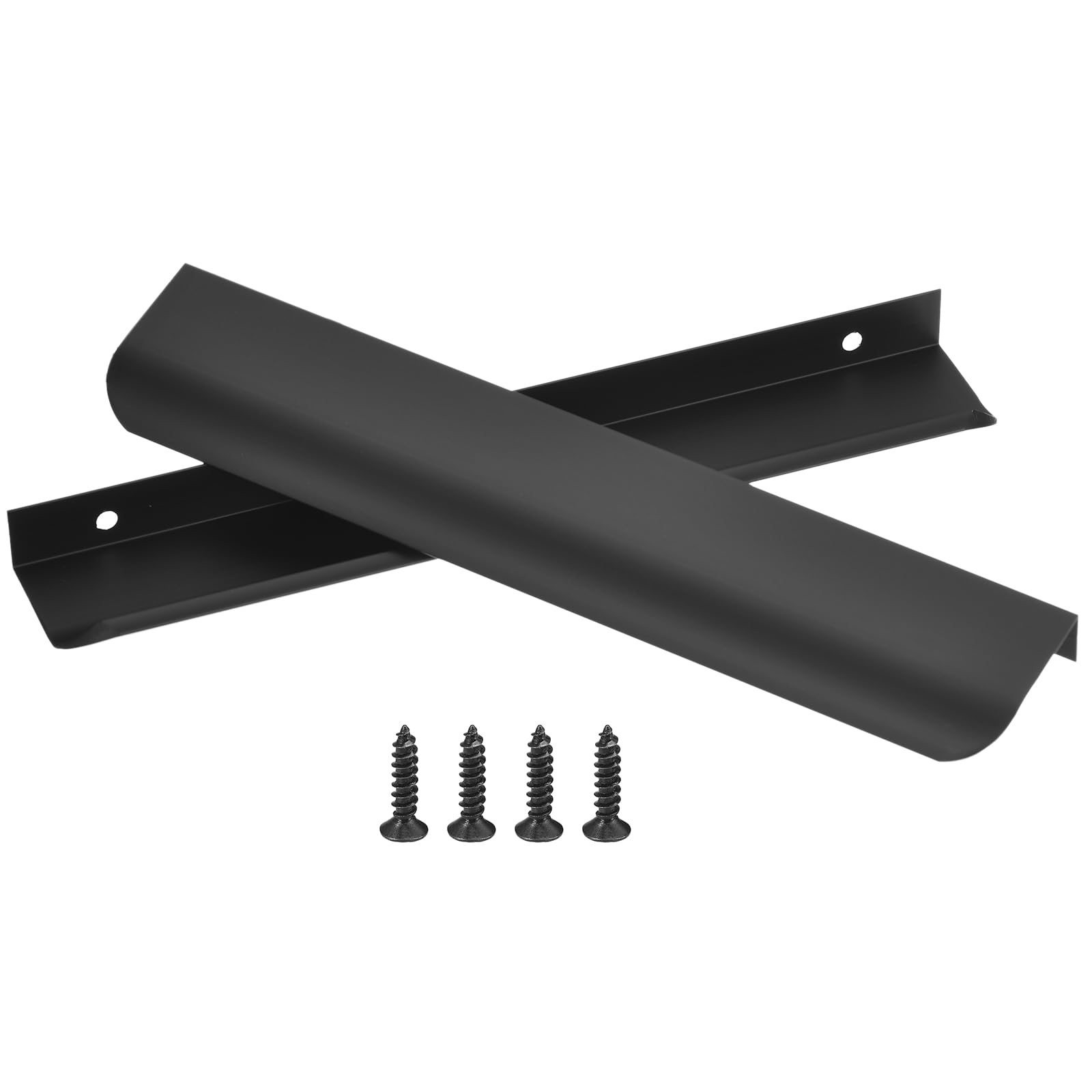 Finger Pulls for Cabinets, Matte Edge Uxcell 10pcs Black 160mm/6.3in-image-fc7225b6-168b-4bfa-b5a7-ef47ab6d44ce-64279