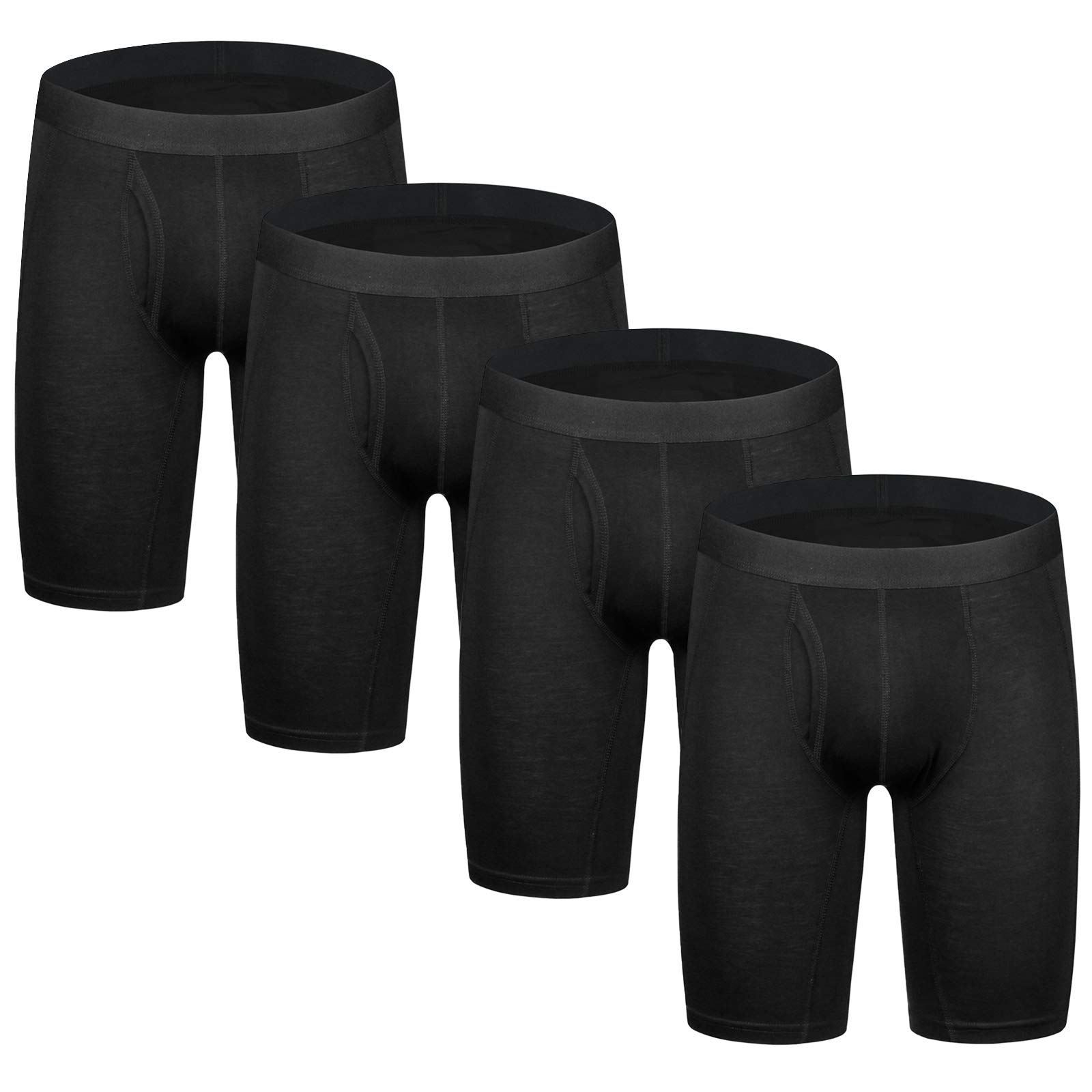 Men's Long Leg Boxers 4 Pack - Black 4XL-image-7ff9eb48-6447-4ba6-a5b6-01be5bd30103-122976