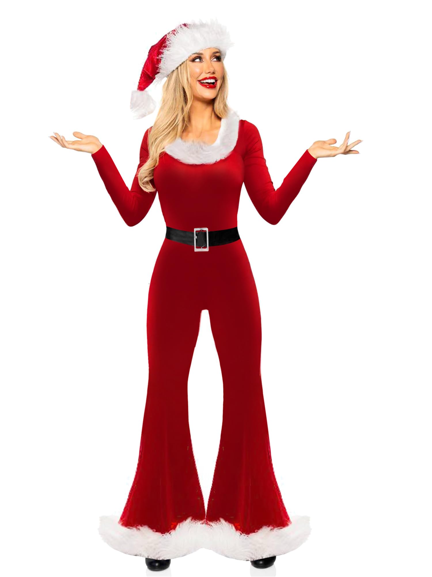 Women's Santa Costume Jumpsuit with Hat - Red L-image-11fc0137-b53a-4821-8ece-6f31736f86d2-104114