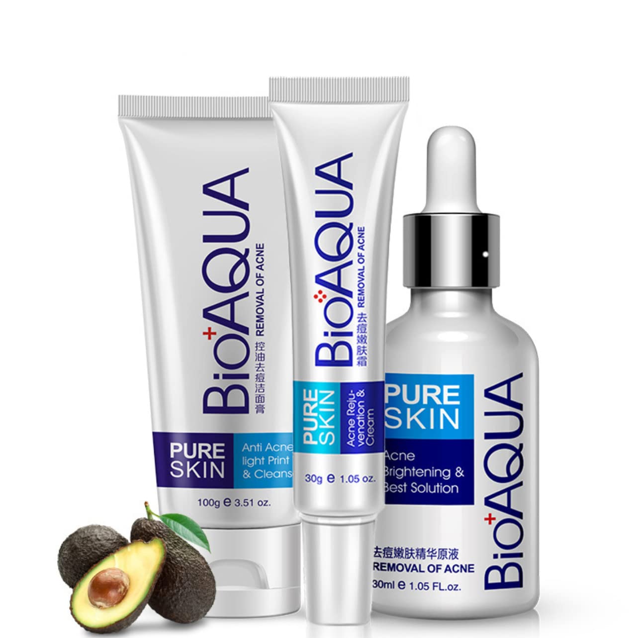 BIOAQUA 3in1 Acne Scar Removal Cream Set - 100g+30g+30ml - Moisturising & Blemish Control-image-d87016f5-1d58-4a31-aaee-04a6d8aca0f4-61077