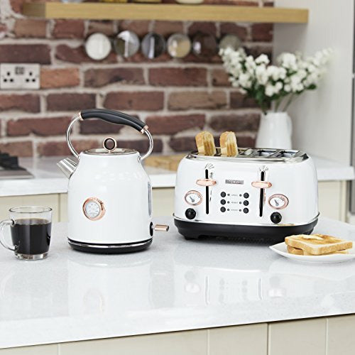 Tower Bottega Tower Toaster White And Rose Gold Tower Bottega