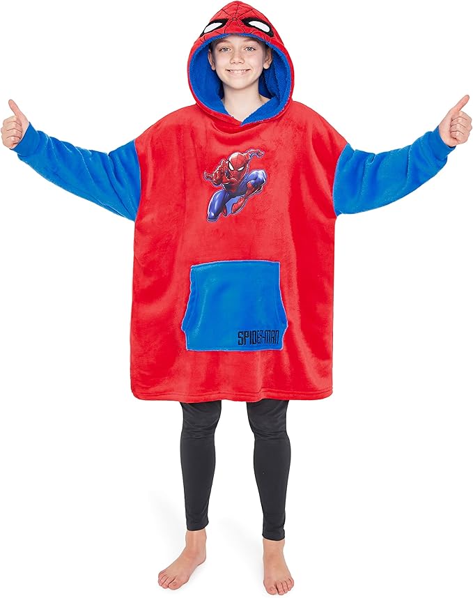 Spiderman Oversized Blanket Hoodie for Kids - Red/Blue One Size-image-d7b8d57d-7dc9-421f-8546-1ffd0e0bb387-80988