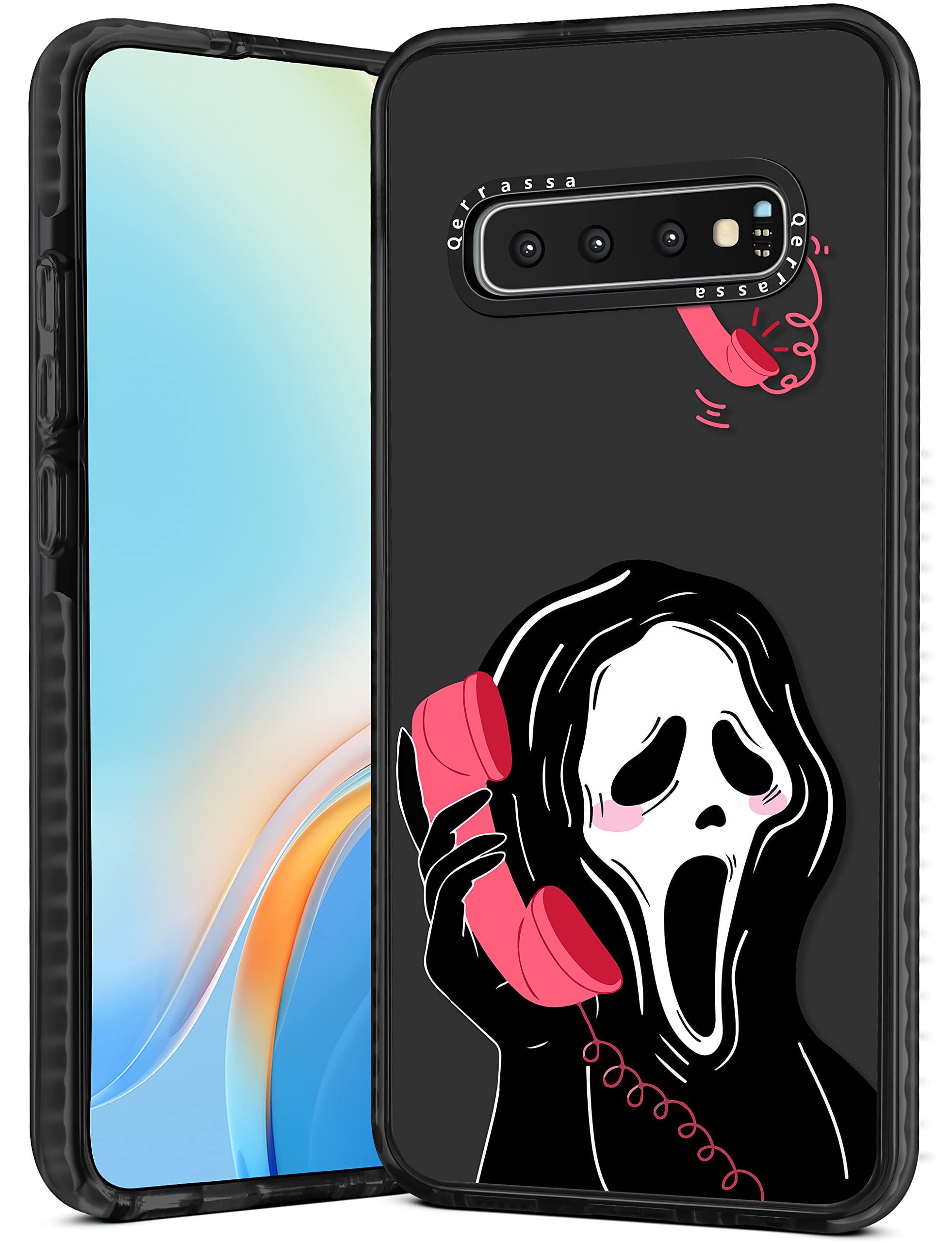 [虎太郎]Galaxy S10 スケルトン Qerrassa Heart Stic Case For Samsung Galaxy S10 Cute Cartoon