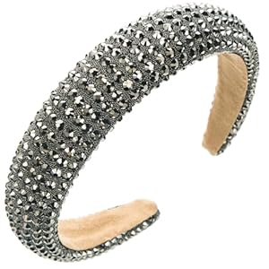Black Crystal Embellished Rhinestone Headband-image-92191523-c9cd-4686-8075-b0f42d438c12-56908