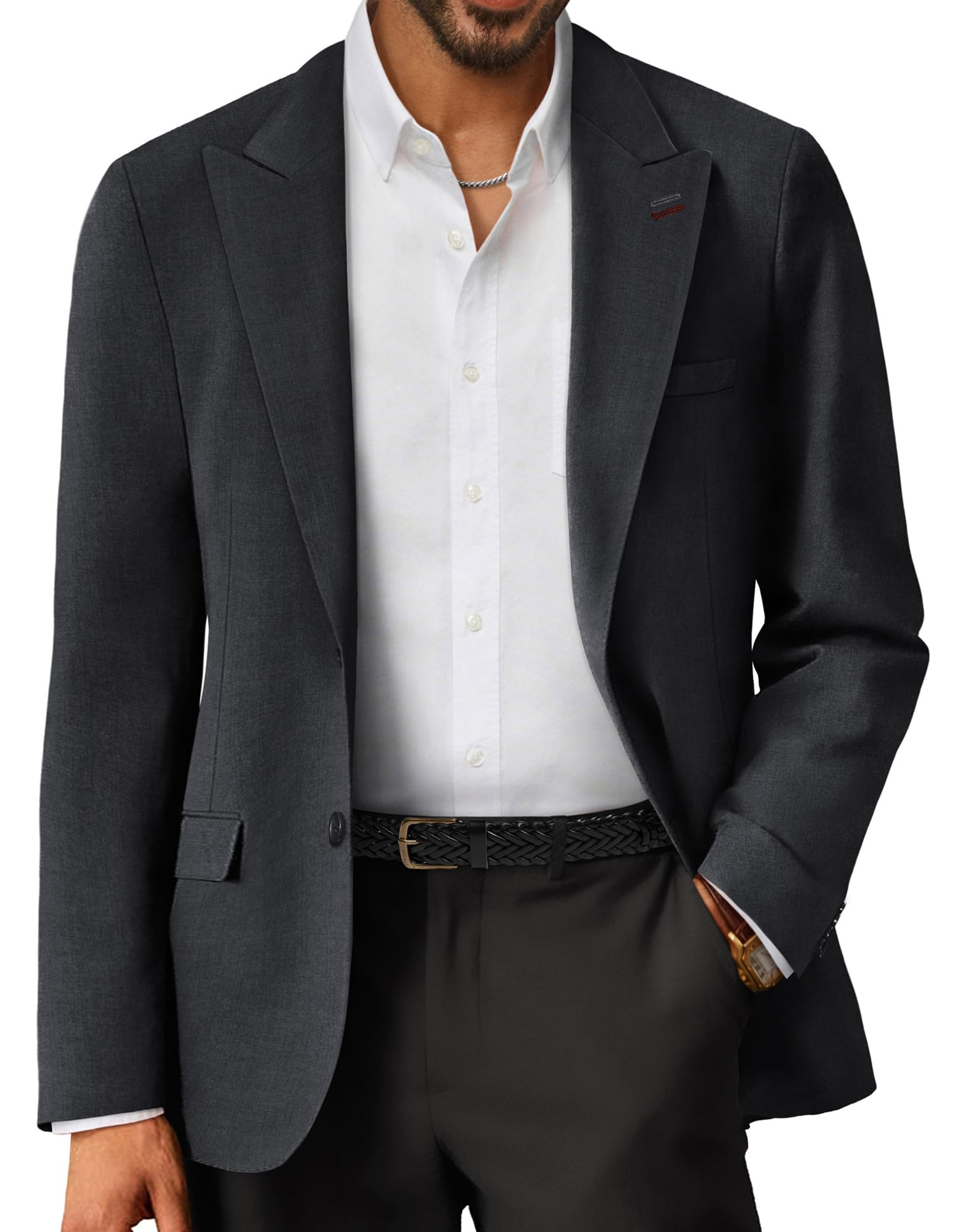 Men's Smart Blazer Jacket - XL Black-image-860ad57a-550f-41e0-b9c9-67e7b355fccb-91584