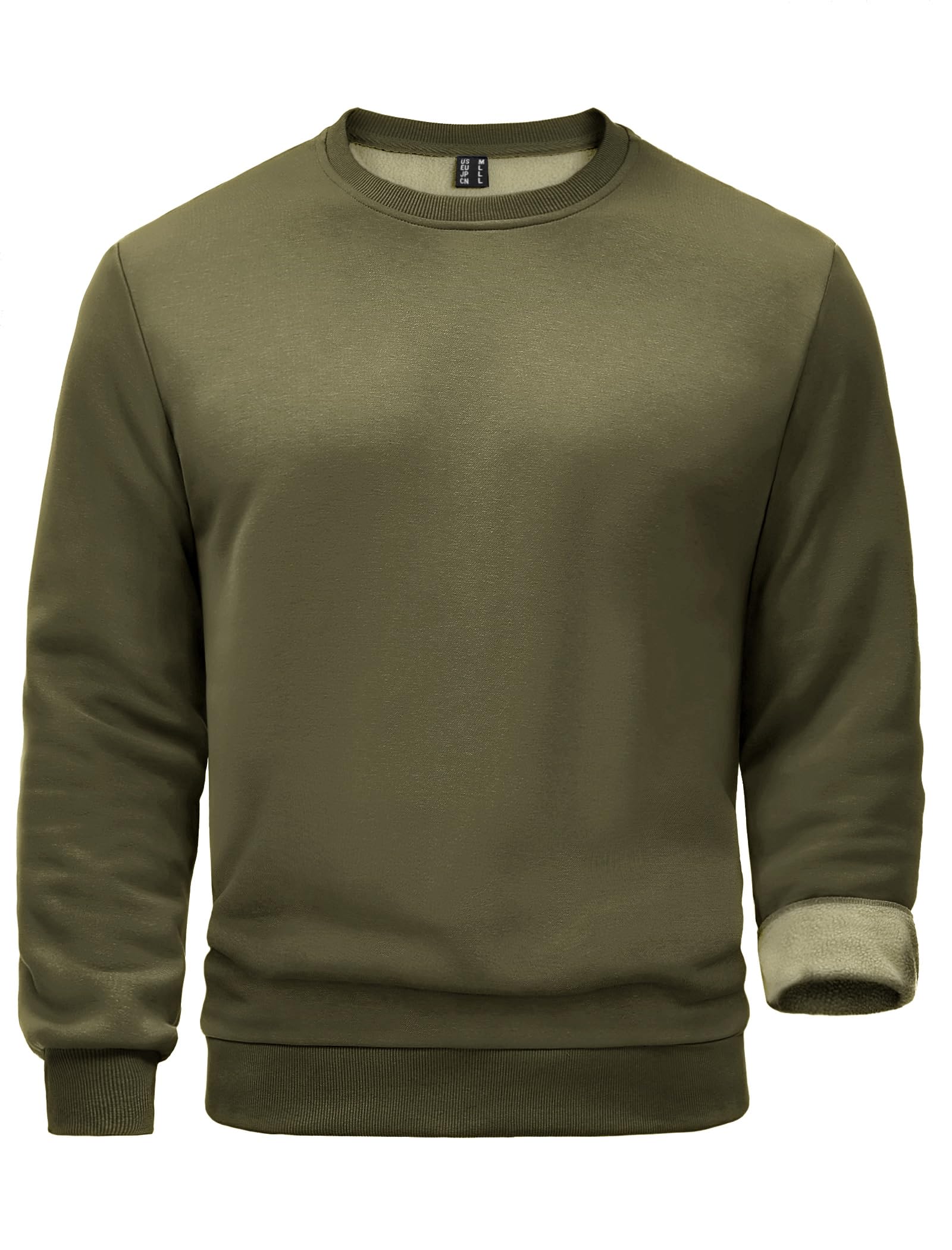 Men's Fleece Sweatshirt - Army Green 2XL-image-67d4b099-61a1-41a6-bc77-8d0dbcb5ee04-115923