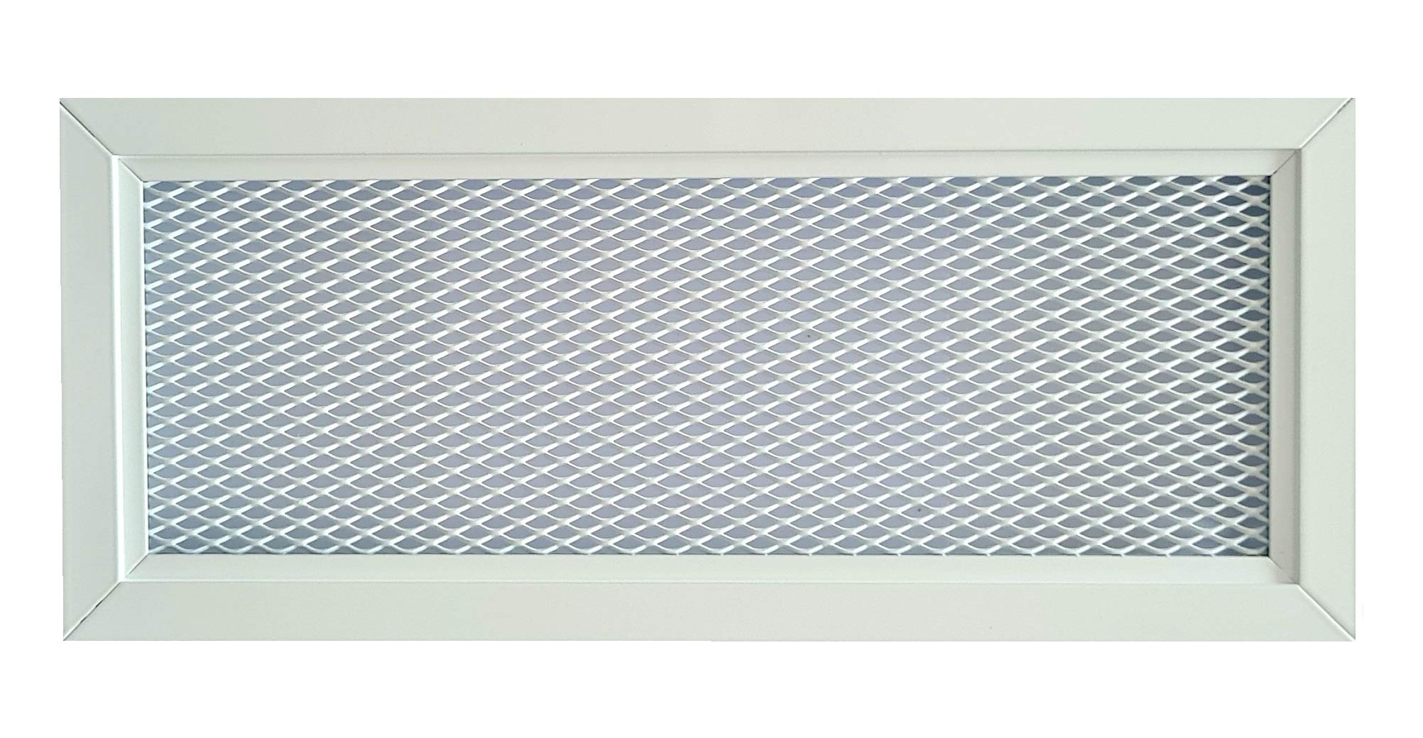 Aluminium Vent Grille with Mesh - White 33x12cm-image-db1a6956-cbf5-4c21-a9d4-3b428a884017-113543