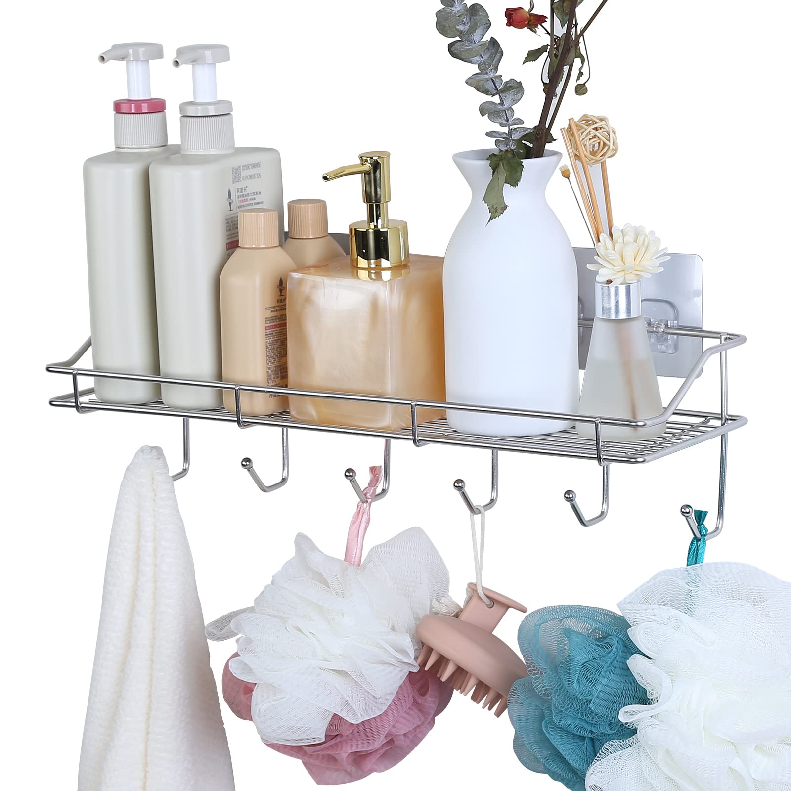 Large Rustproof Shower Caddy with Hooks-image-ecf2083e-585e-418f-b47b-e275c2e74612-56405