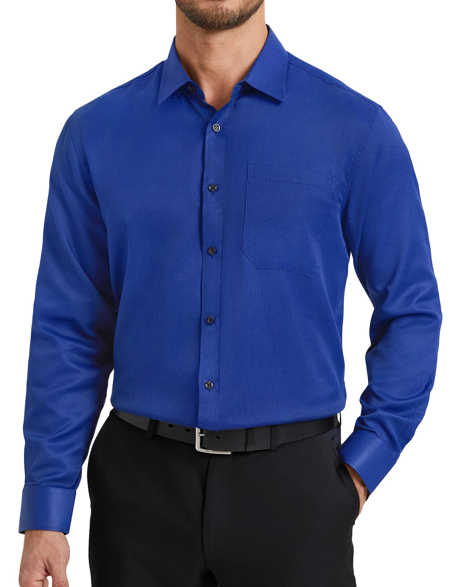 Men's Regular Fit Dress Shirt - Royal Blue XXL-image-62e44d97-836e-4c0a-aaee-6441346b456e-103370