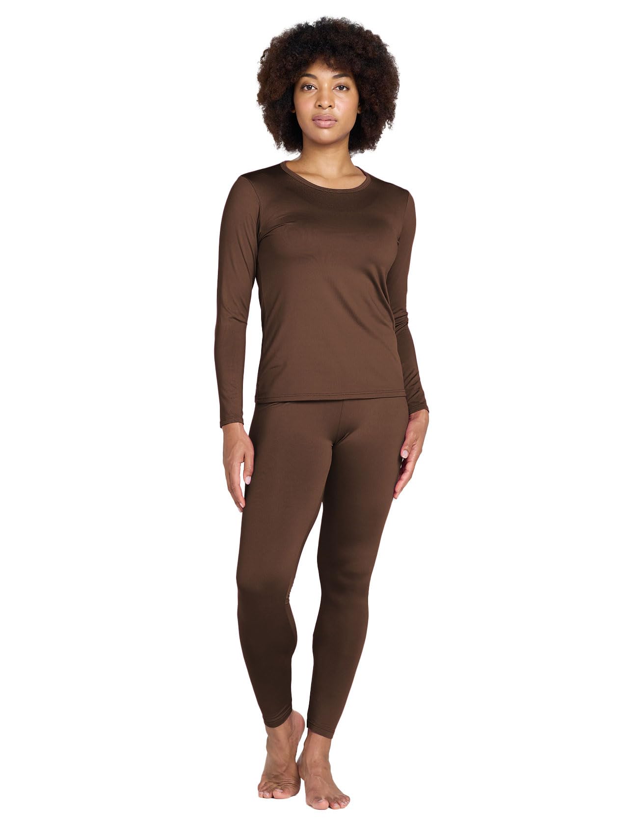 Women's Thermal Underwear Set - Brown S-image-abfbcd69-8ed3-4e0a-b17d-26b136815e42-92804