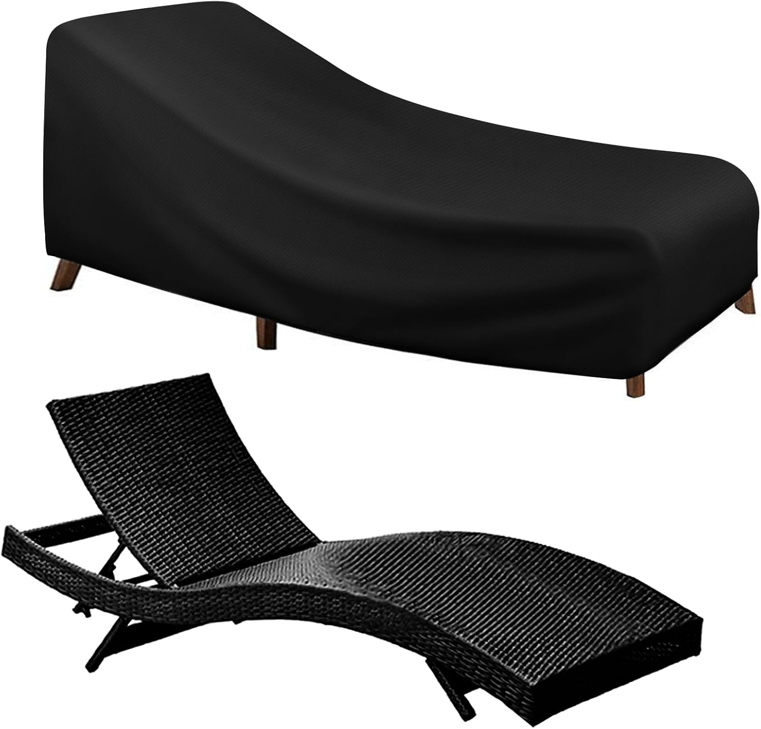 Waterproof Sun Lounger Cover - 208x76x79cm Black-image-af08c8fb-28cb-4de9-8232-f9a82ecd8a7e-88153