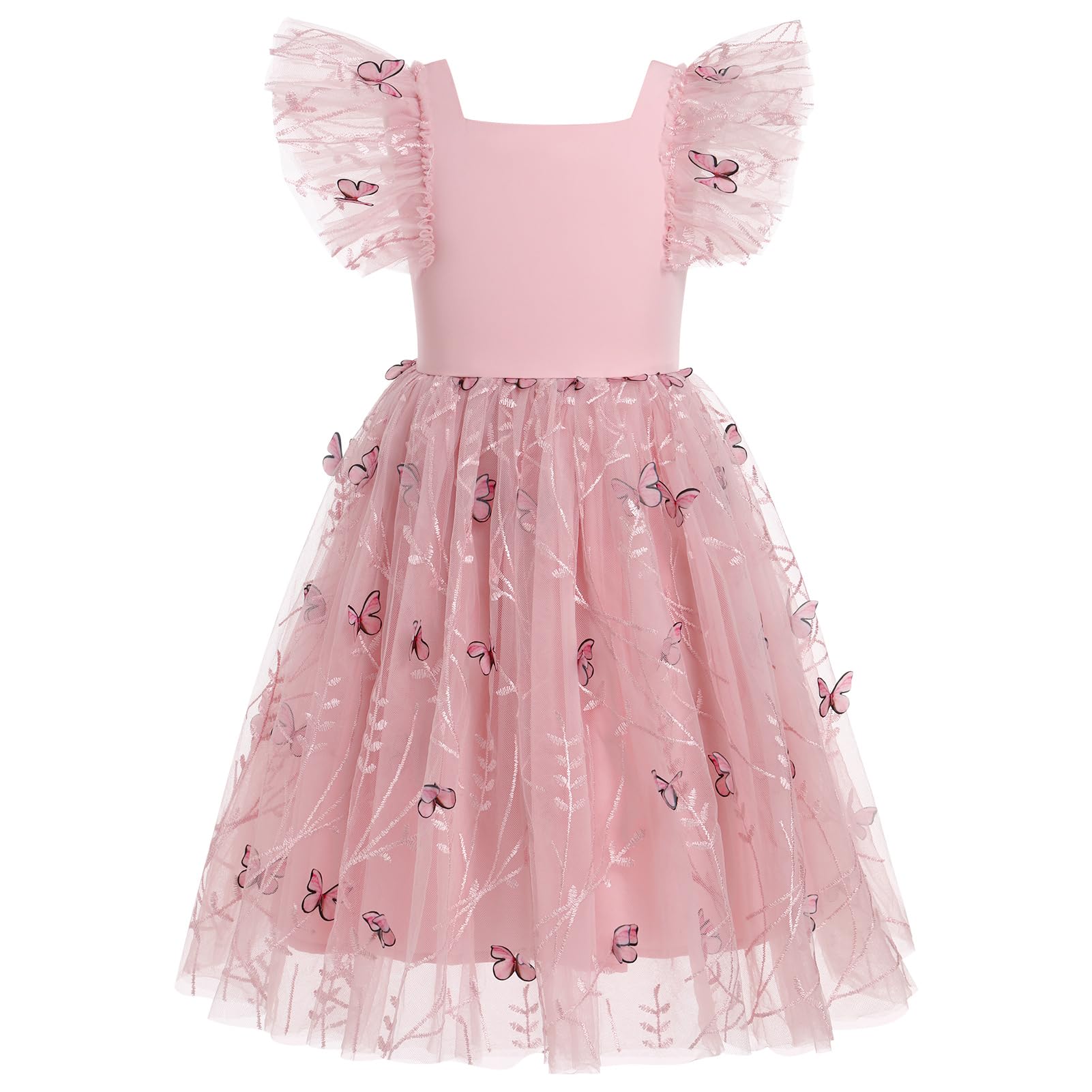 Girls Butterfly Party Dress - Pink 3-4 Years-image-f813d8ce-4ec1-4a74-97f0-092cff0f9c27-90281