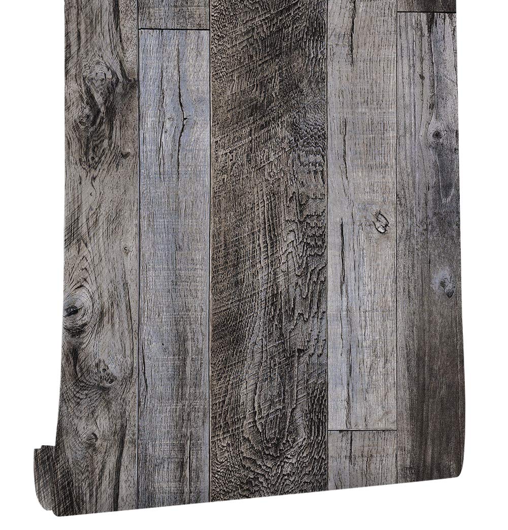 Peel & Stick Vintage Wood Wallpaper - Textured, Waterproof, Self-Adhesive for Walls & Cabinets