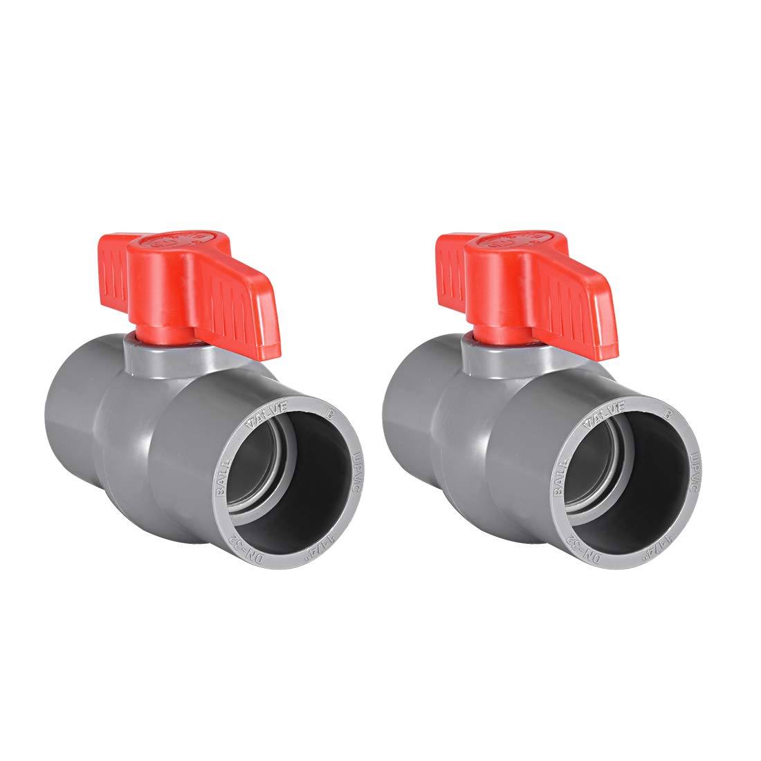sourcing map PVC Ball Valve for Water Supply Pipe, Slip 40mm 2Pcs-image-ab31db7d-b232-4477-a144-0dcccb134cb4-62570
